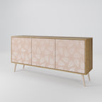 LEAVES ON BEIGE Sideboard mit 3 Türen in Eiche-Optik