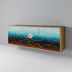 LUNAR SECRETS Sideboard mit 3 Türen in Eiche-Optik