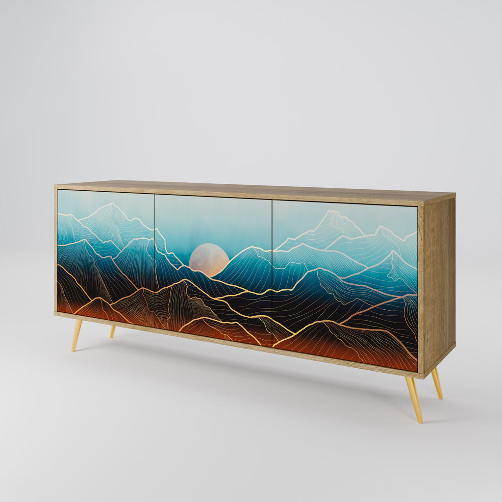 LUNAR SECRETS 3-türiges Sideboard in Eichenoptik