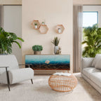 LUNAR SECRETS Sideboard mit 3 Türen in Eiche-Optik