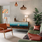 LUNAR SECRETS Sideboard mit 3 Türen in Eiche-Optik