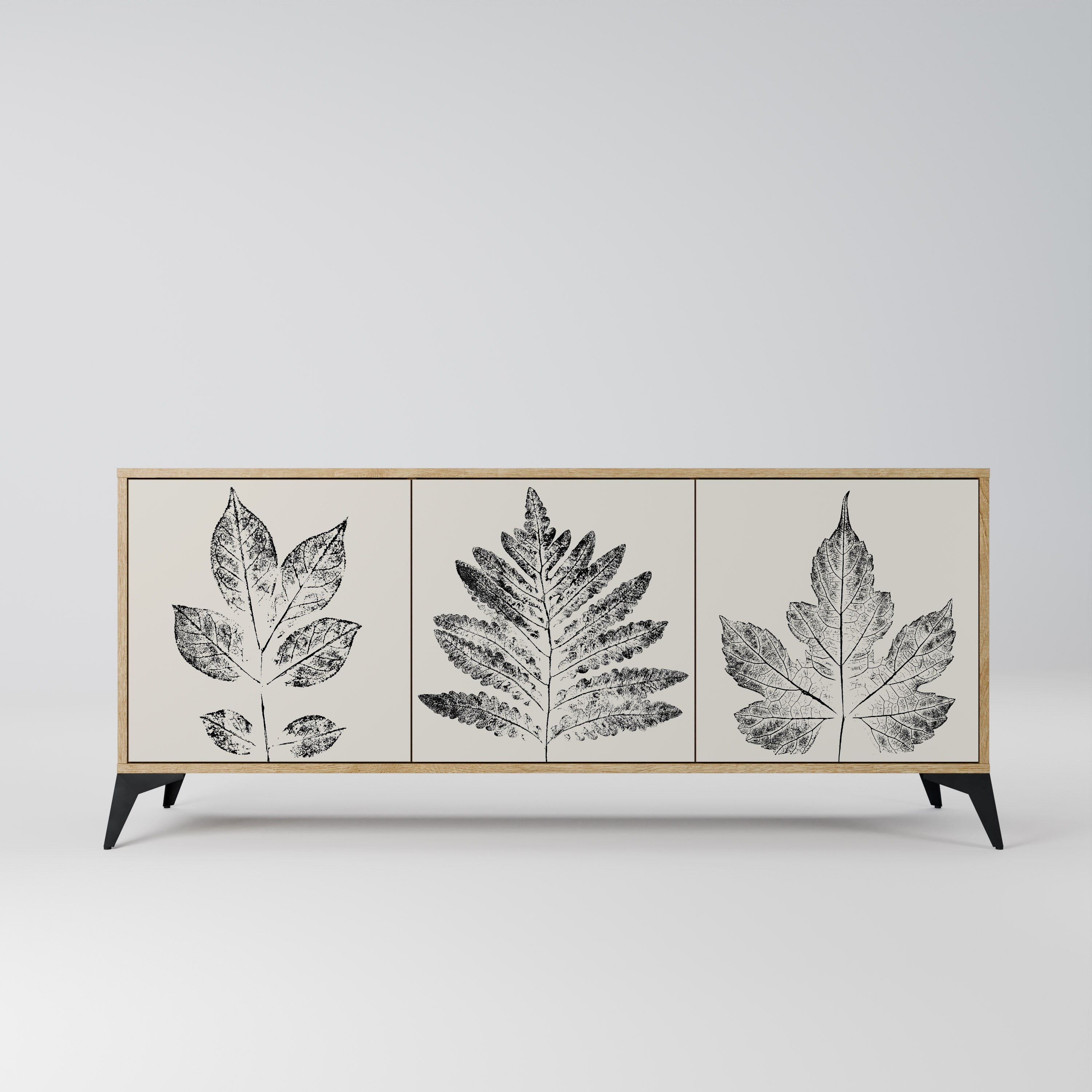 LEAFY STAMPS 3-türiges Sideboard in Eichenoptik