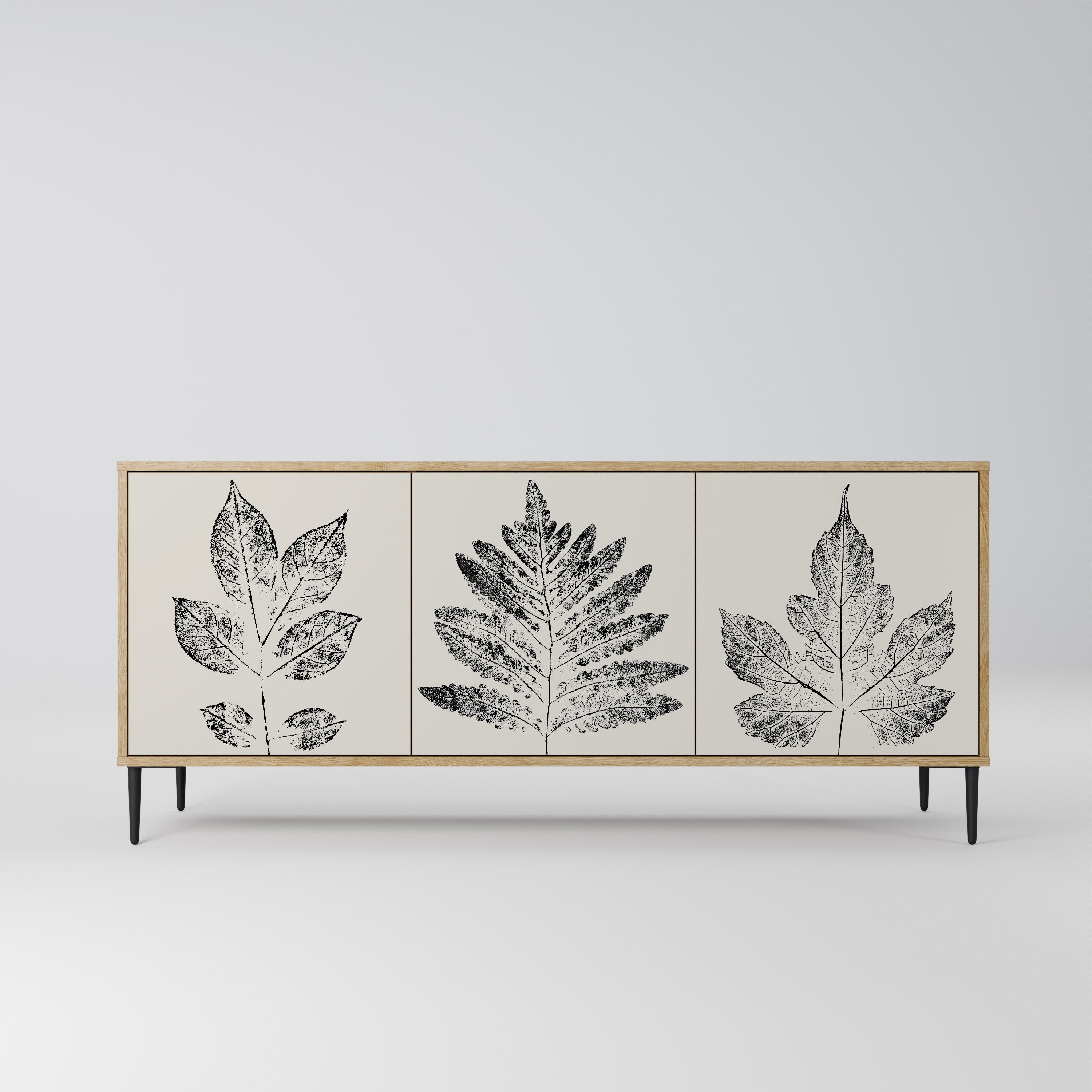 LEAFY STAMPS 3-türiges Sideboard in Eichenoptik
