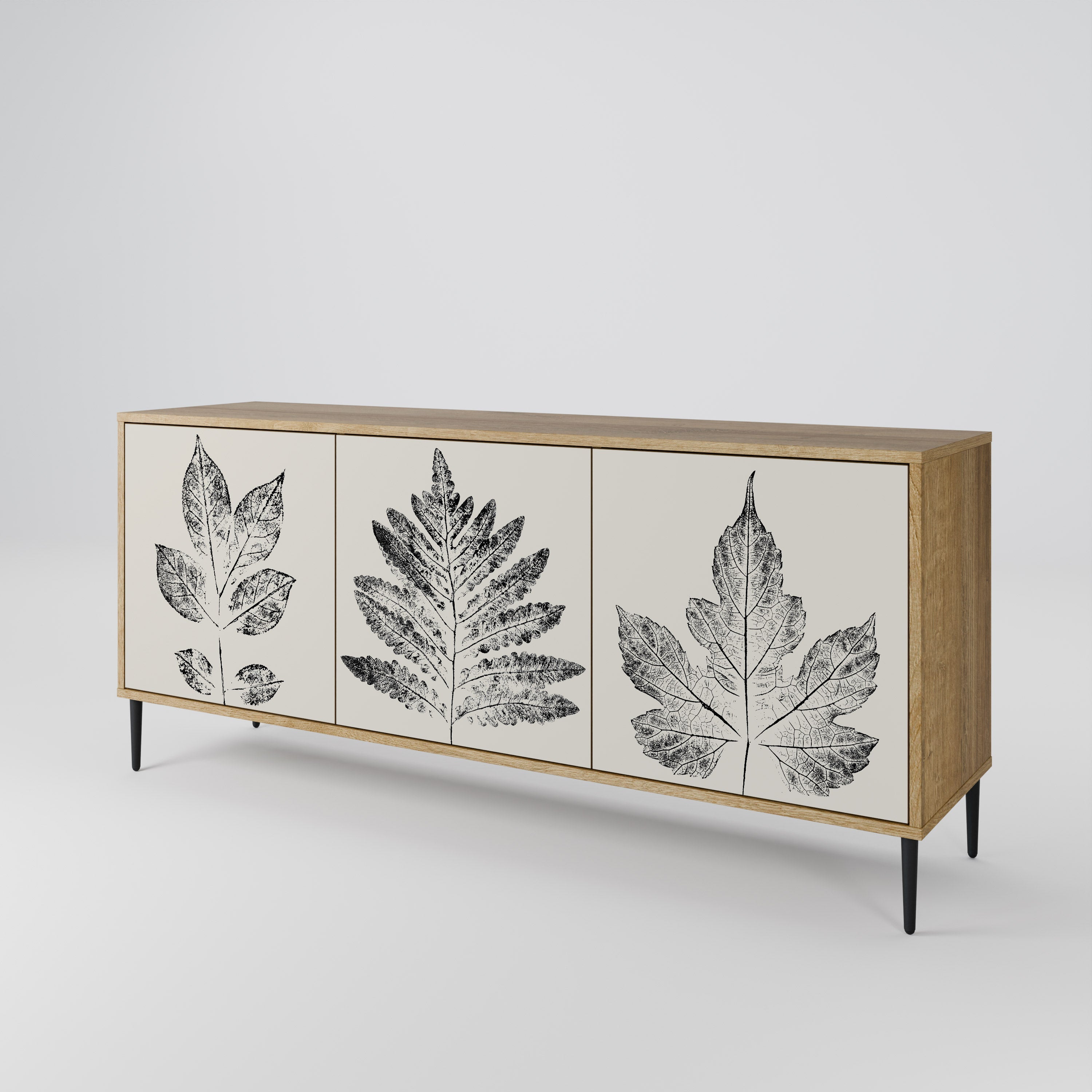 LEAFY STAMPS 3-türiges Sideboard in Eichenoptik