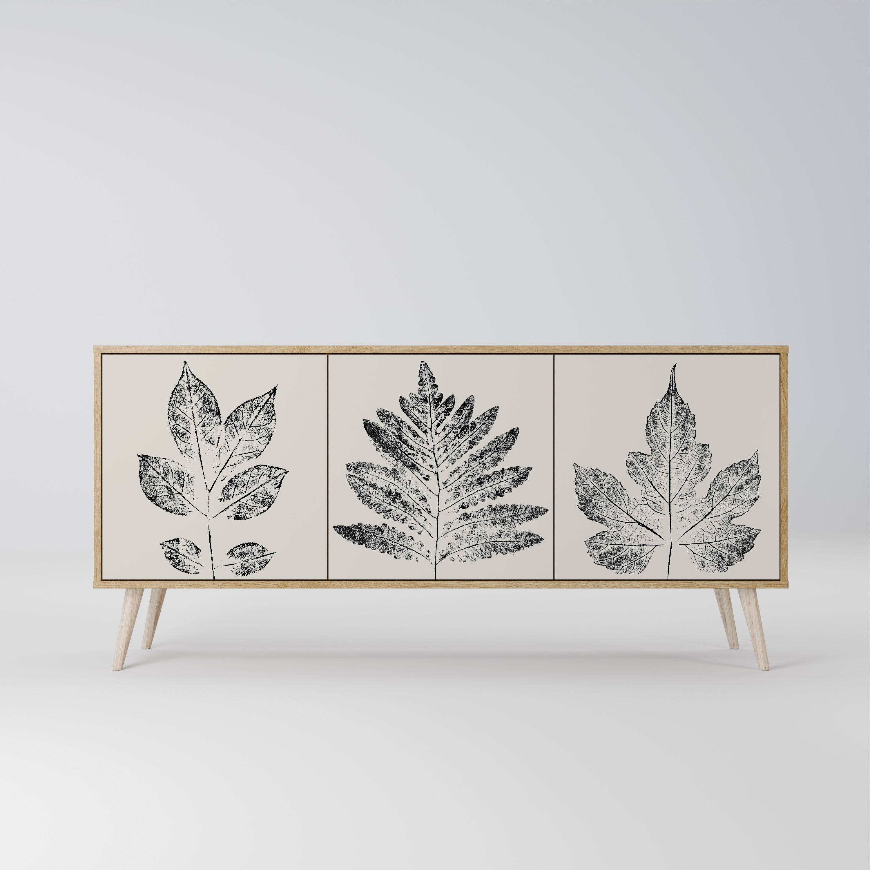 LEAFY STAMPS 3-türiges Sideboard in Eichenoptik