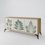GREEN LEAFY STAMPS Sideboard mit 3 Türen in Eiche-Optik