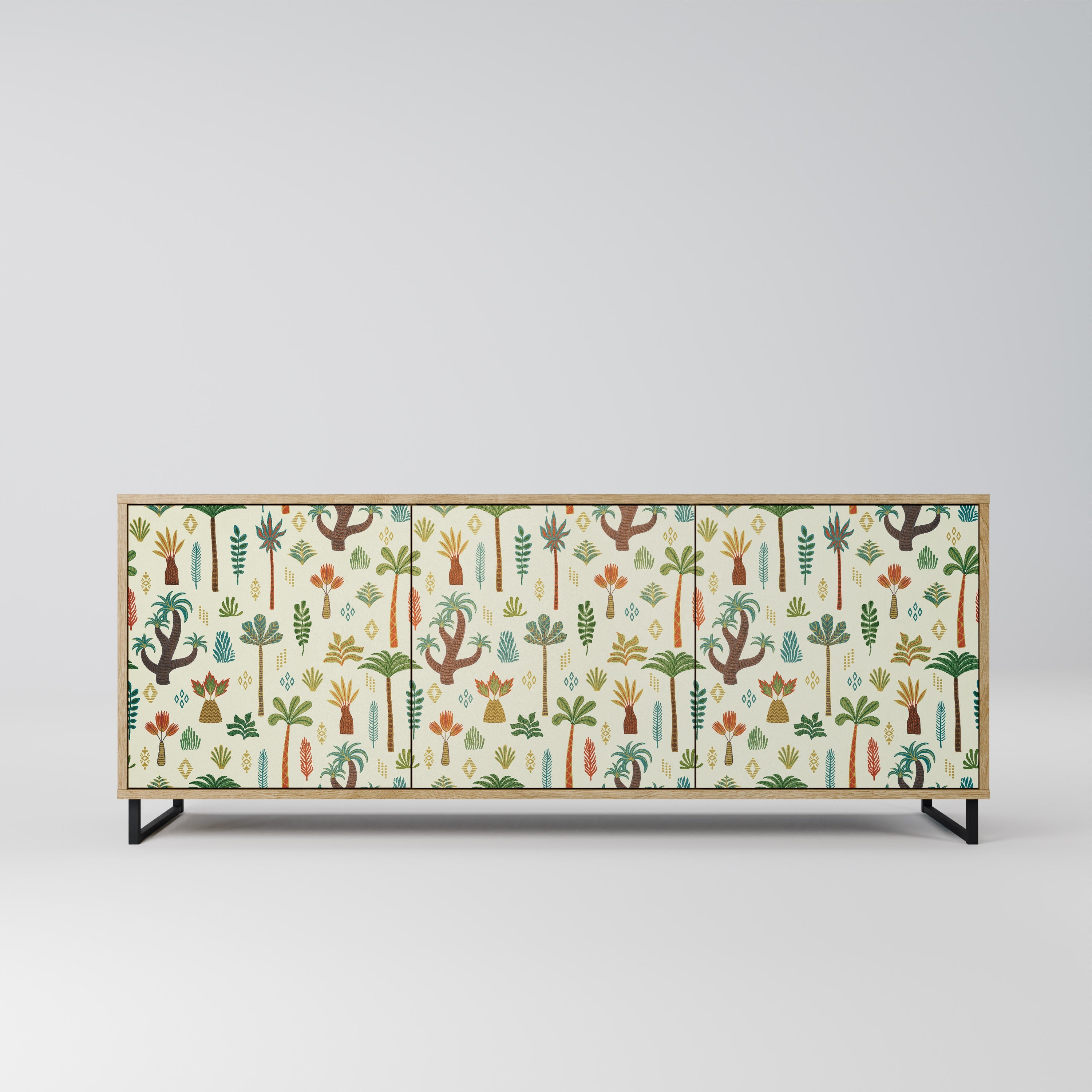 PALM SPRING 3-türiges Sideboard in Eichenoptik