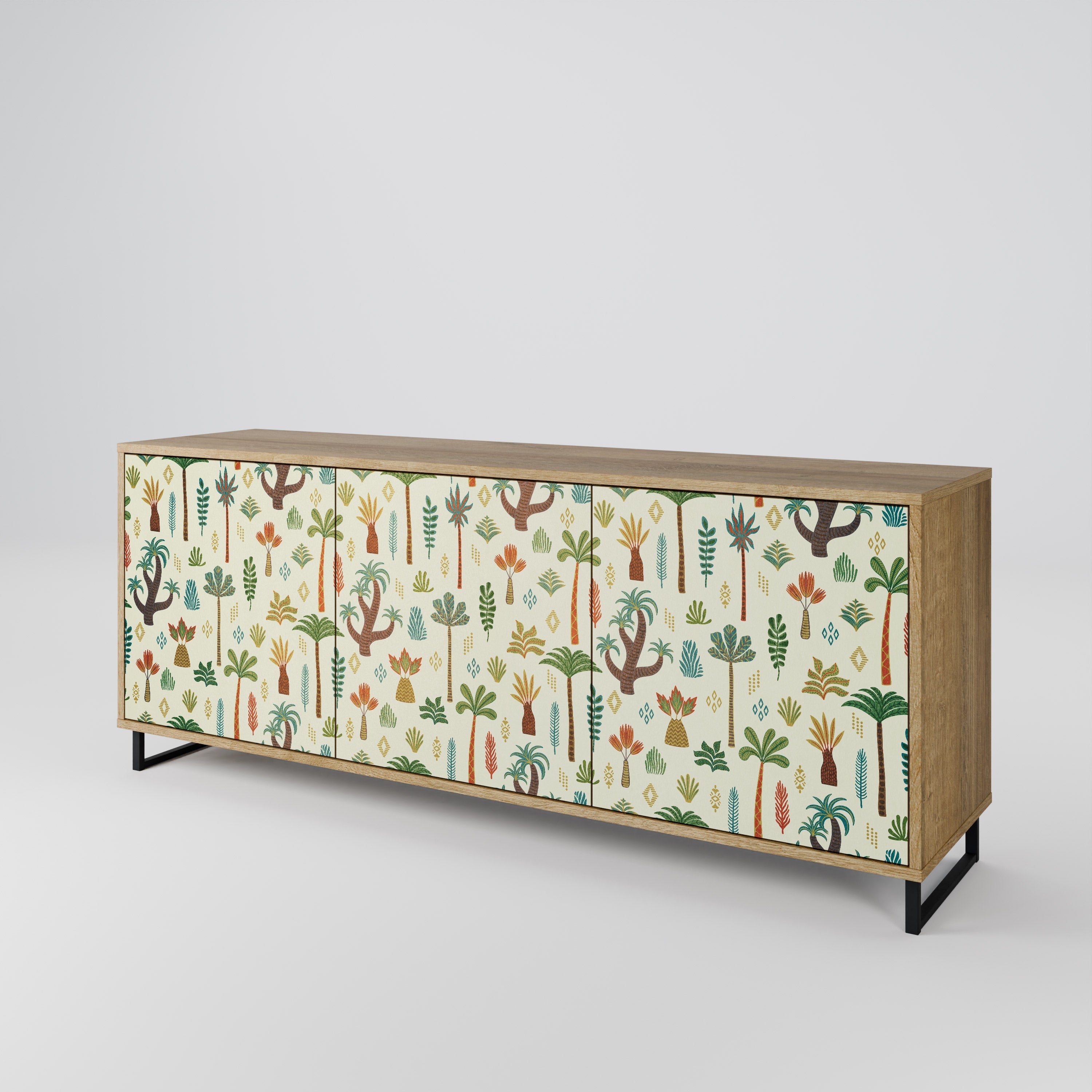 PALM SPRING 3-türiges Sideboard in Eichenoptik