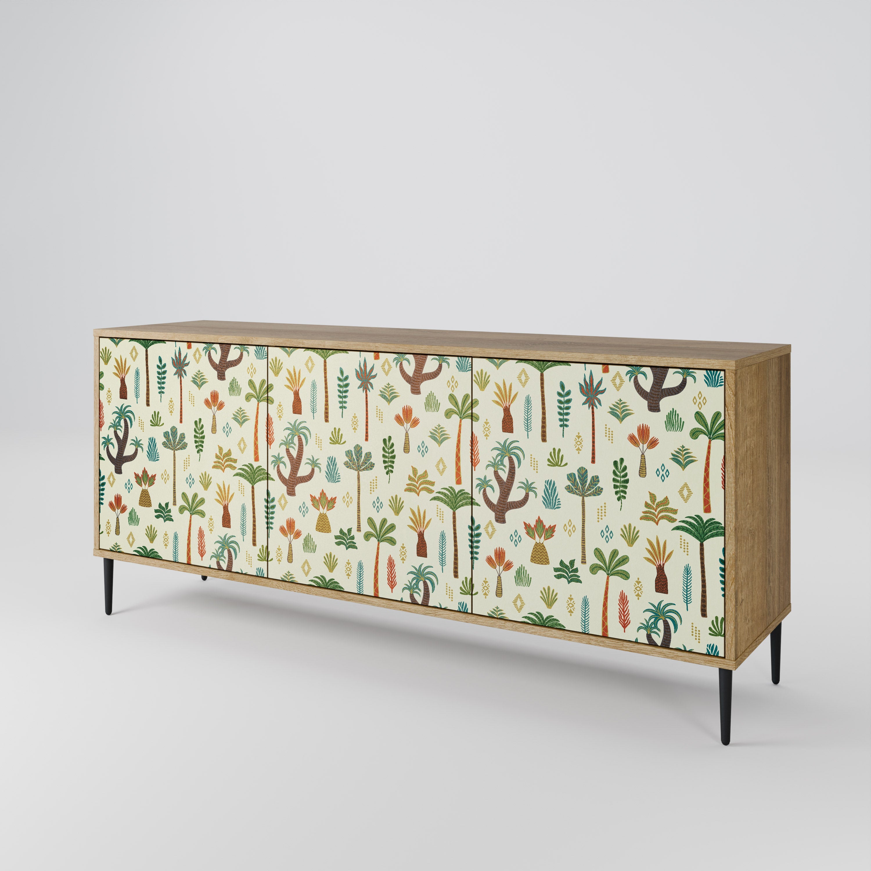 PALM SPRING 3-türiges Sideboard in Eichenoptik