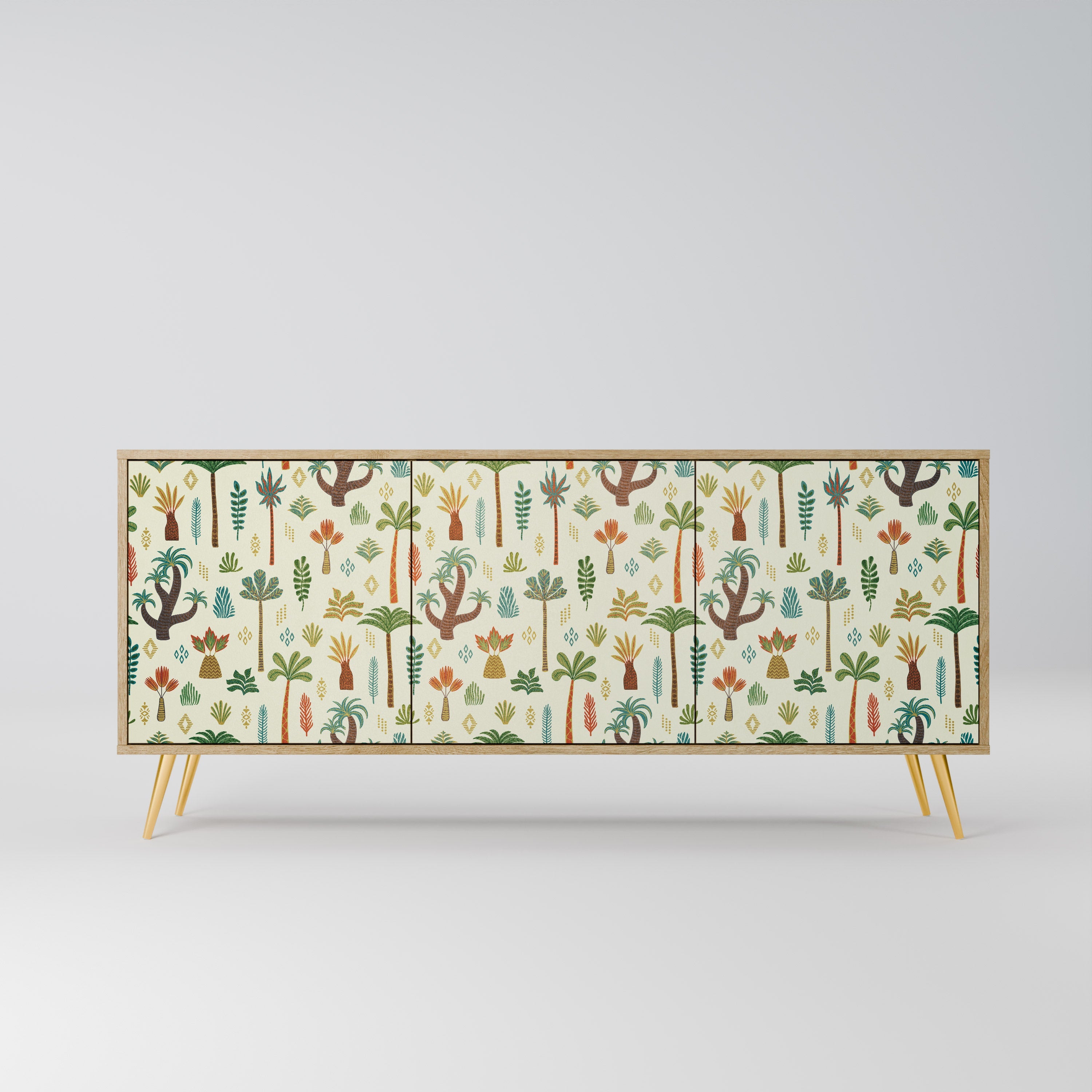 PALM SPRING 3-türiges Sideboard in Eichenoptik