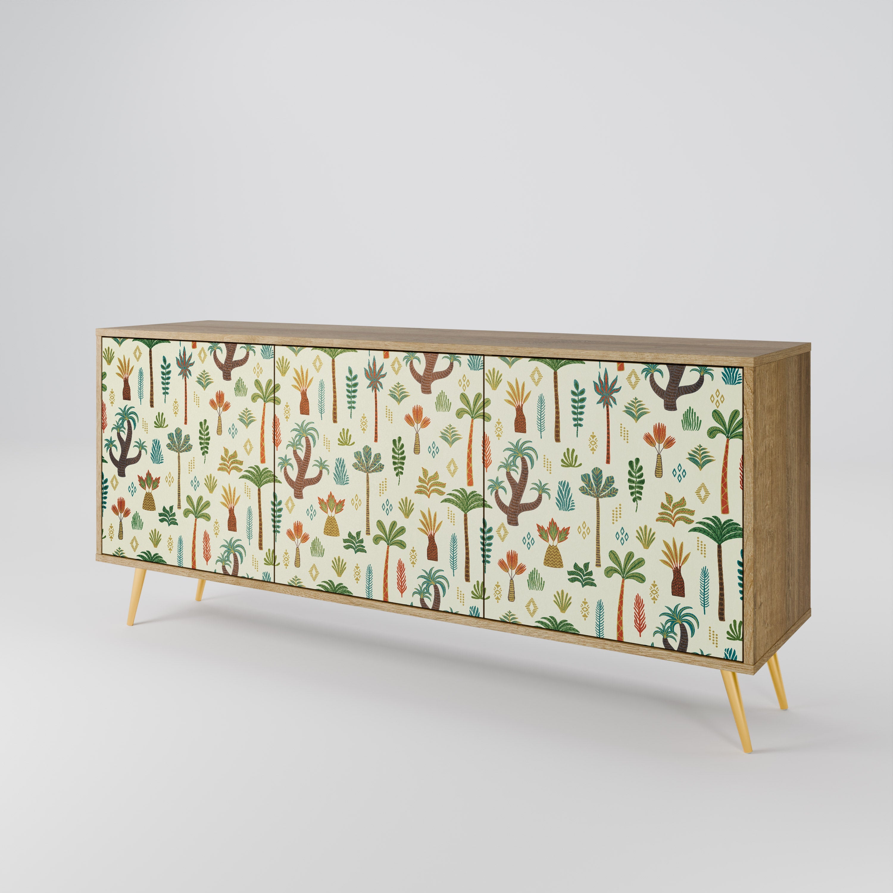 PALM SPRING 3-türiges Sideboard in Eichenoptik