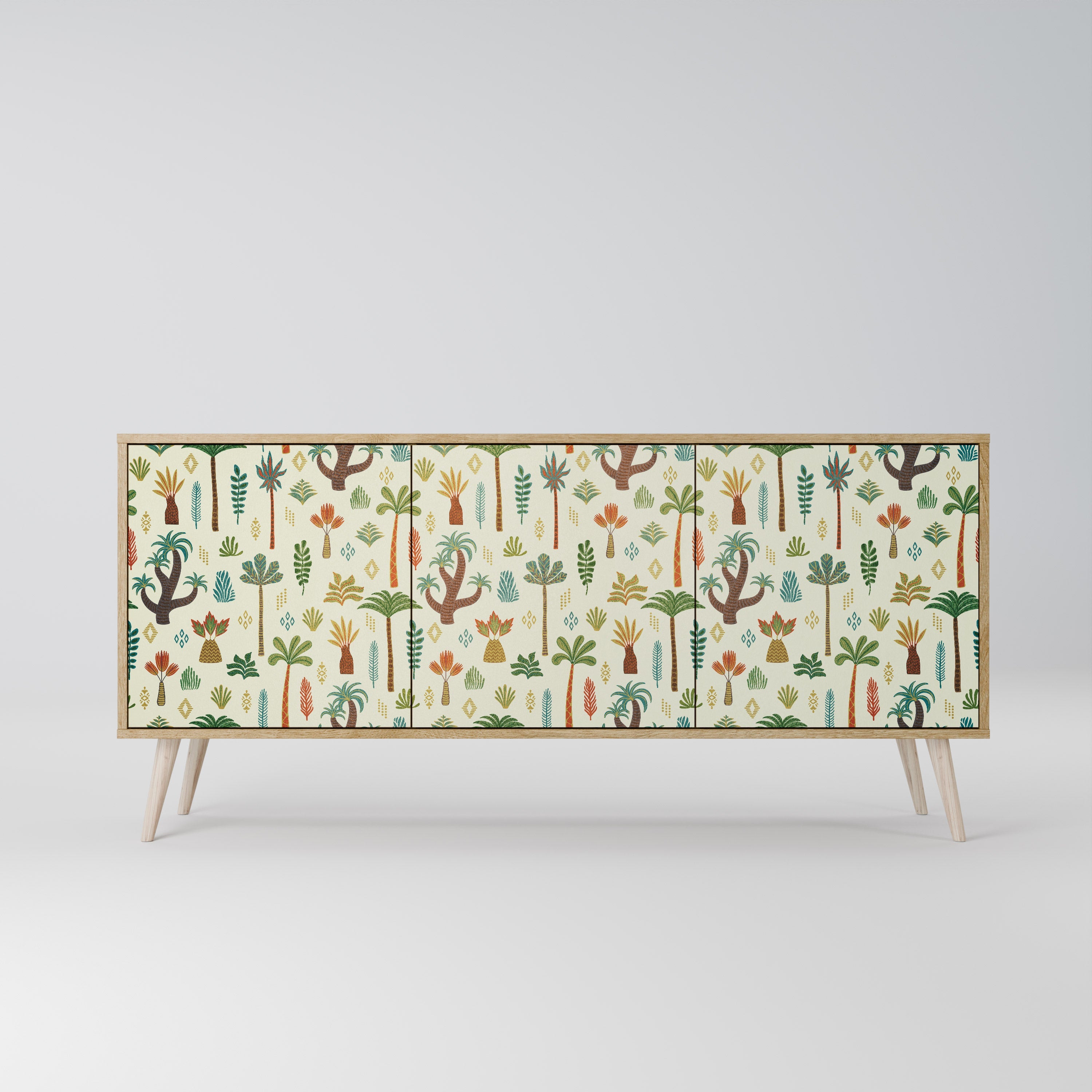 PALM SPRING 3-türiges Sideboard in Eichenoptik