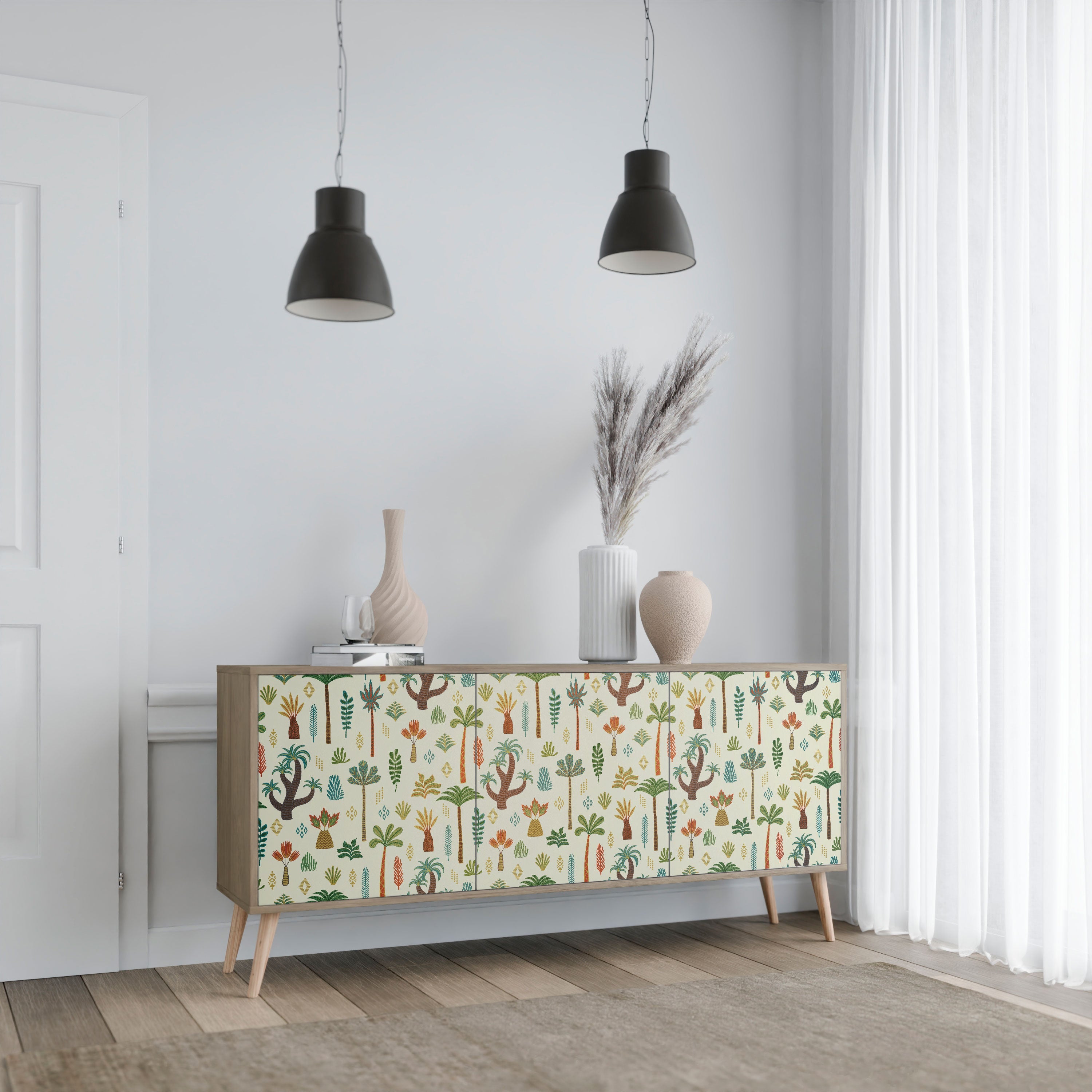 PALM SPRING 3-türiges Sideboard in Eichenoptik