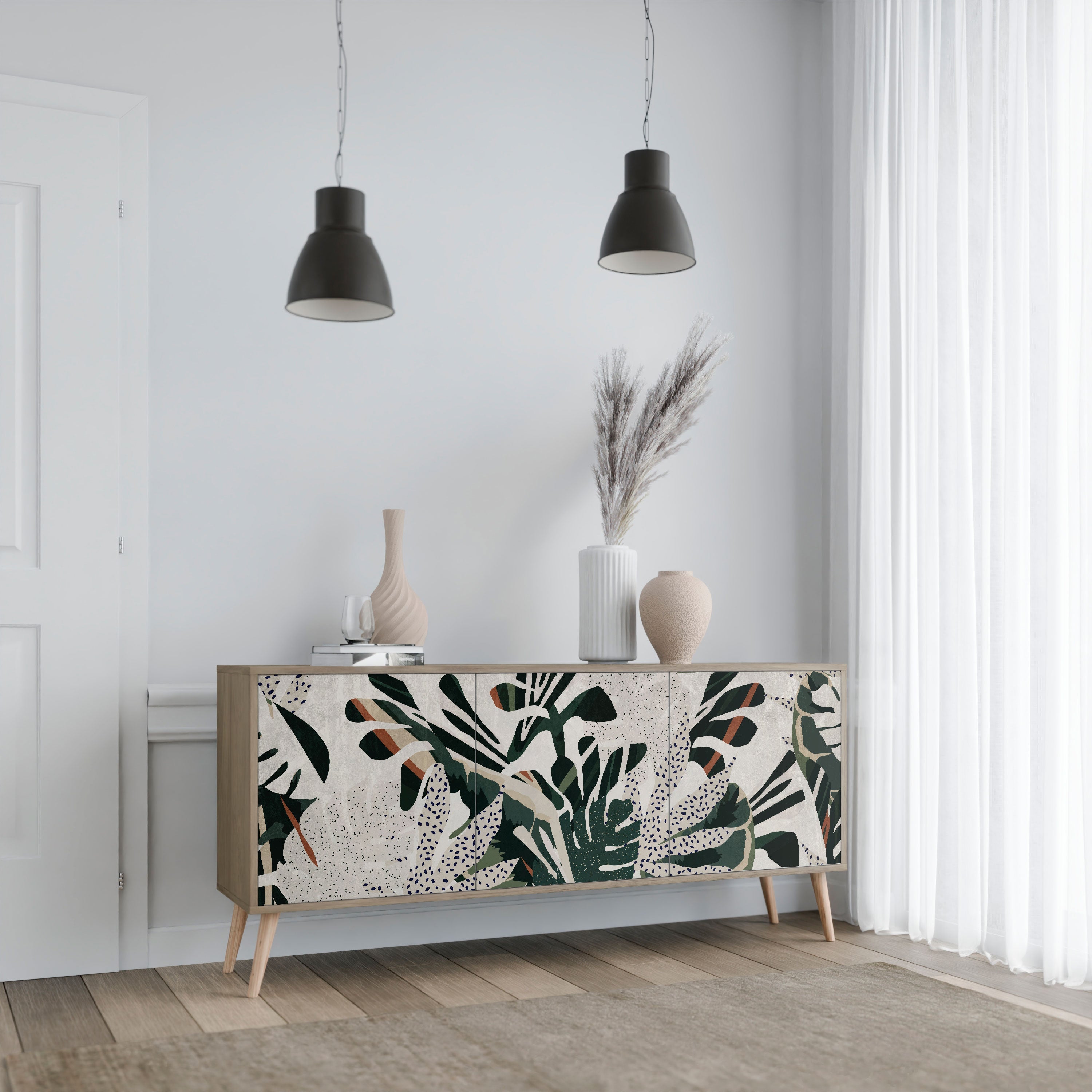 VERDURE FORMATION 3-türiges Sideboard in Eichenoptik