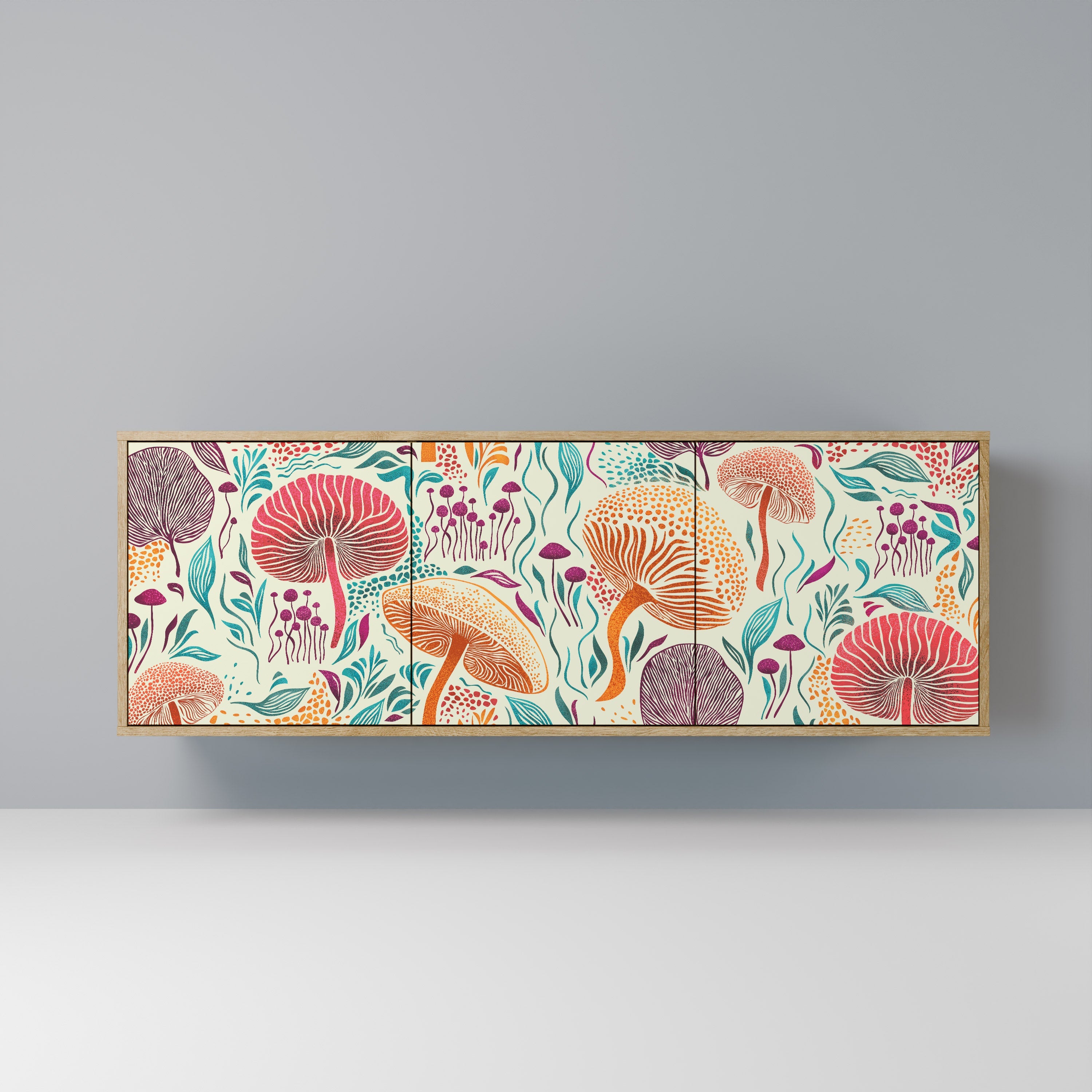 FUNGUS FANTASY 3-türiges Sideboard in Eichenoptik