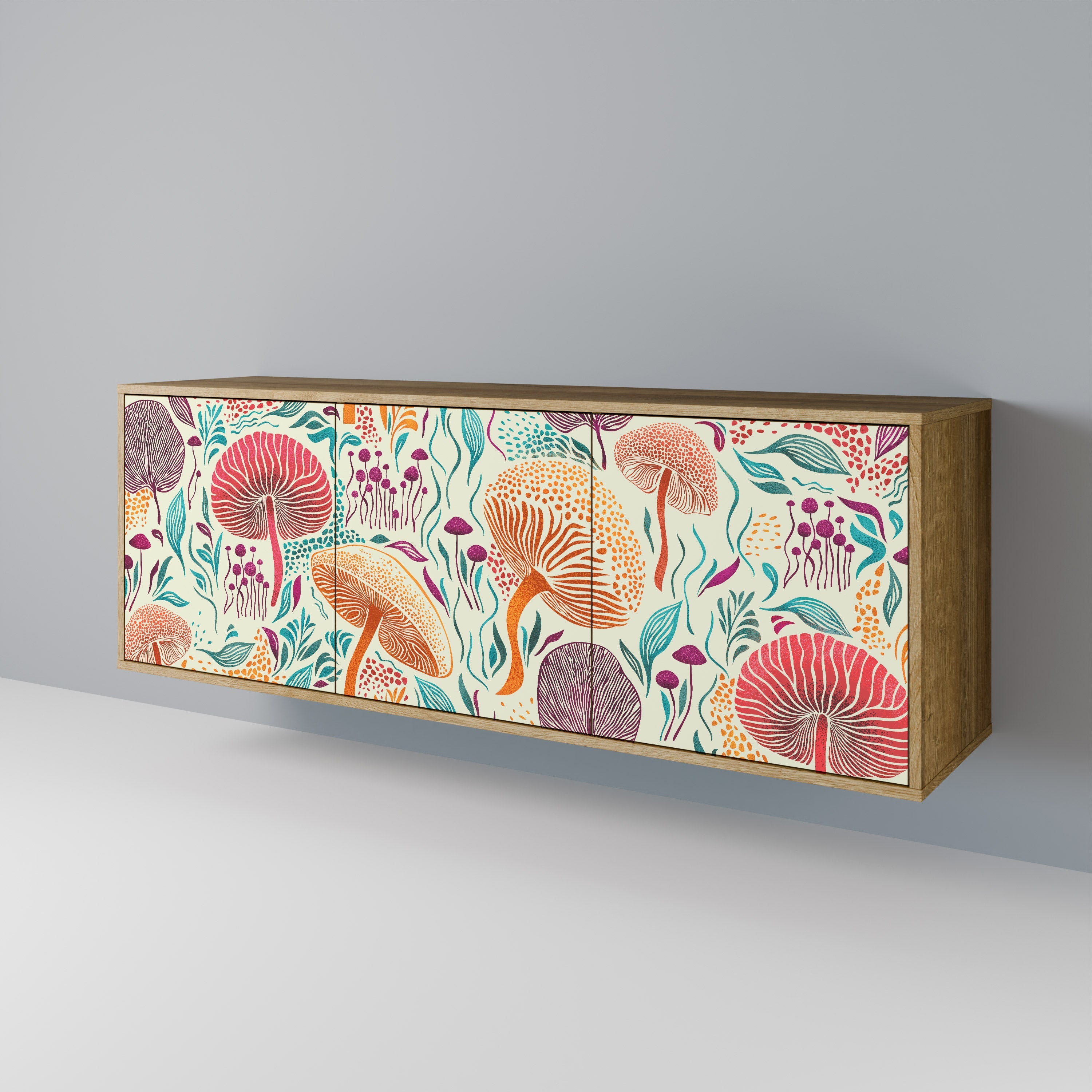 FUNGUS FANTASY 3-türiges Sideboard in Eichenoptik