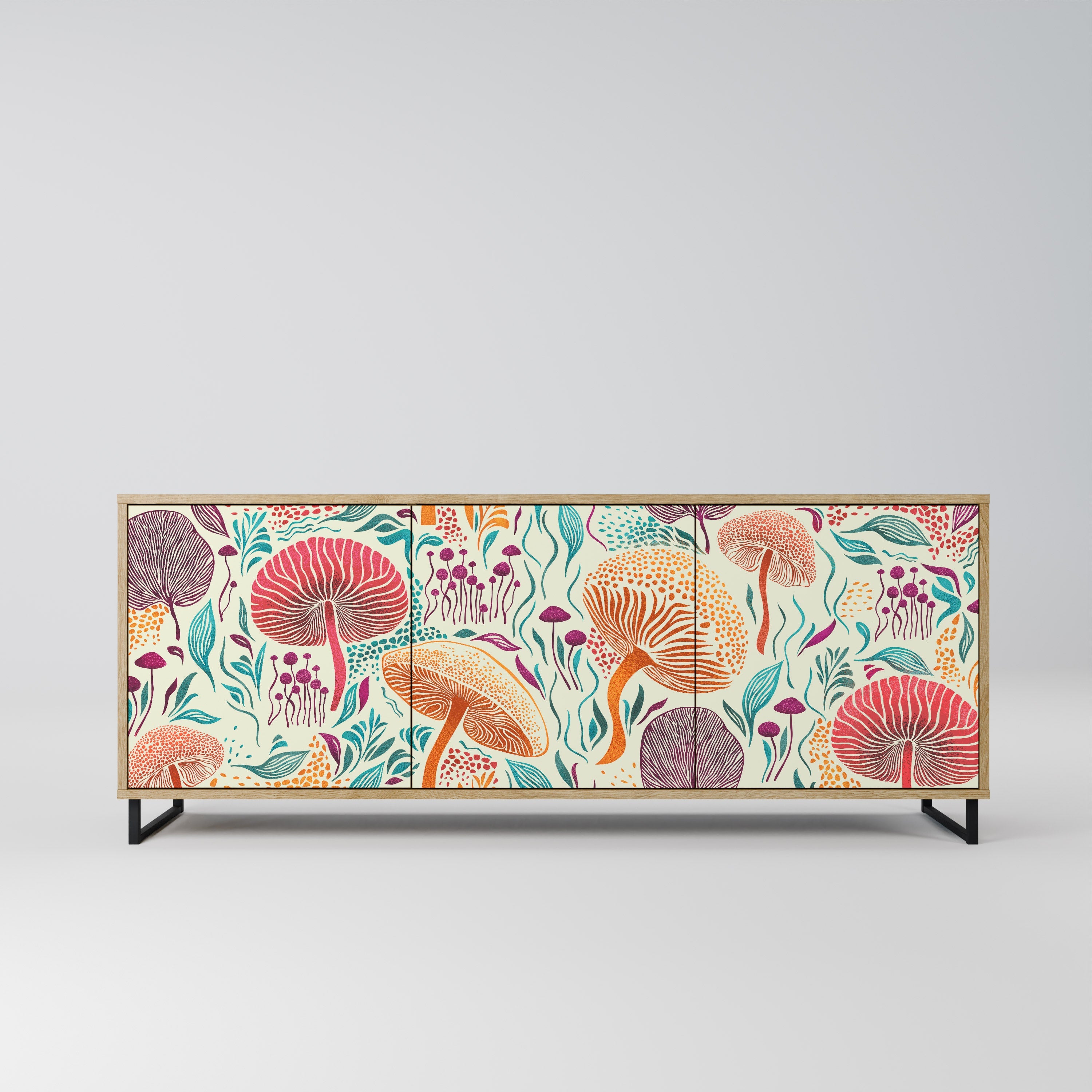 FUNGUS FANTASY 3-türiges Sideboard in Eichenoptik