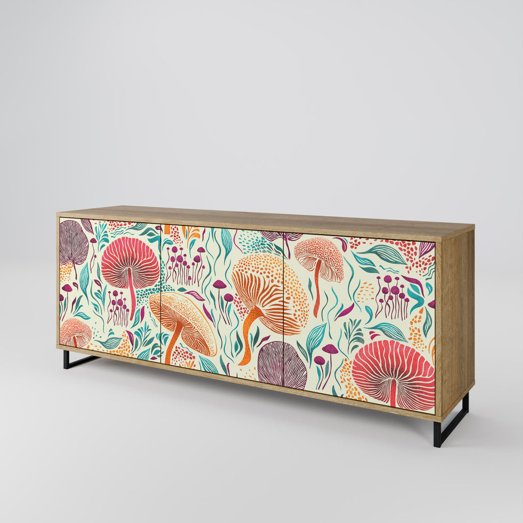 FUNGUS FANTASY 3-türiges Sideboard in Eichenoptik