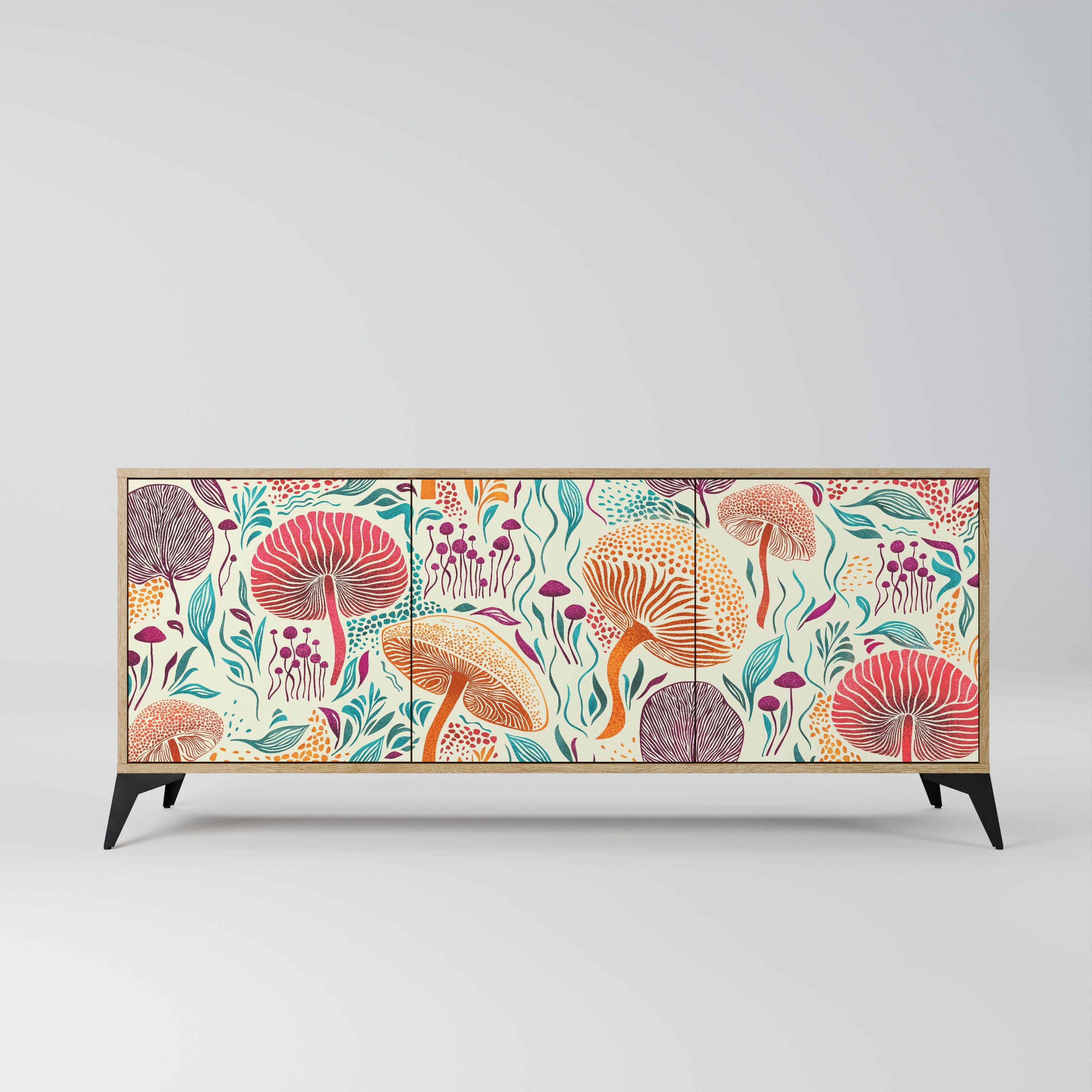FUNGUS FANTASY 3-türiges Sideboard in Eichenoptik