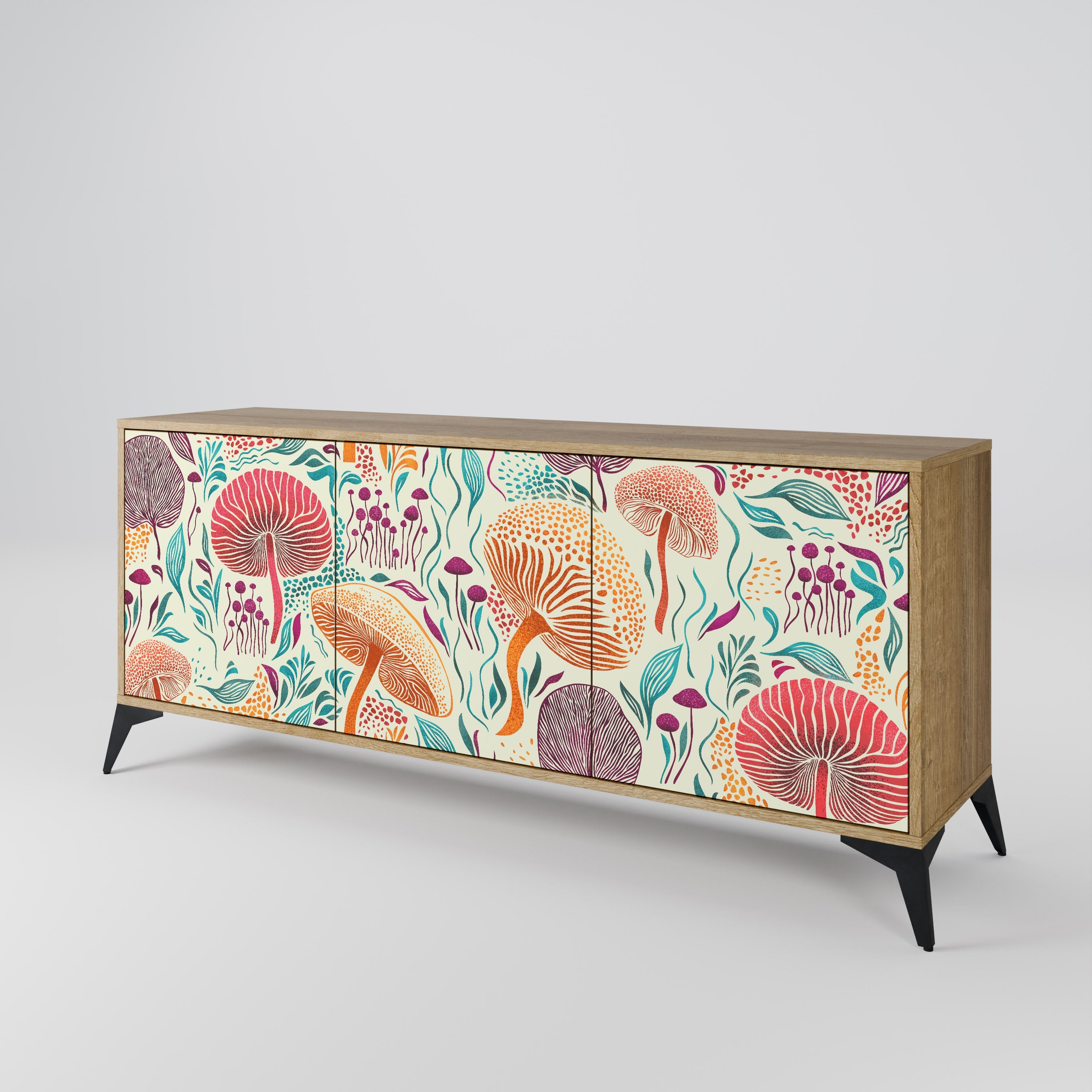 FUNGUS FANTASY 3-türiges Sideboard in Eichenoptik