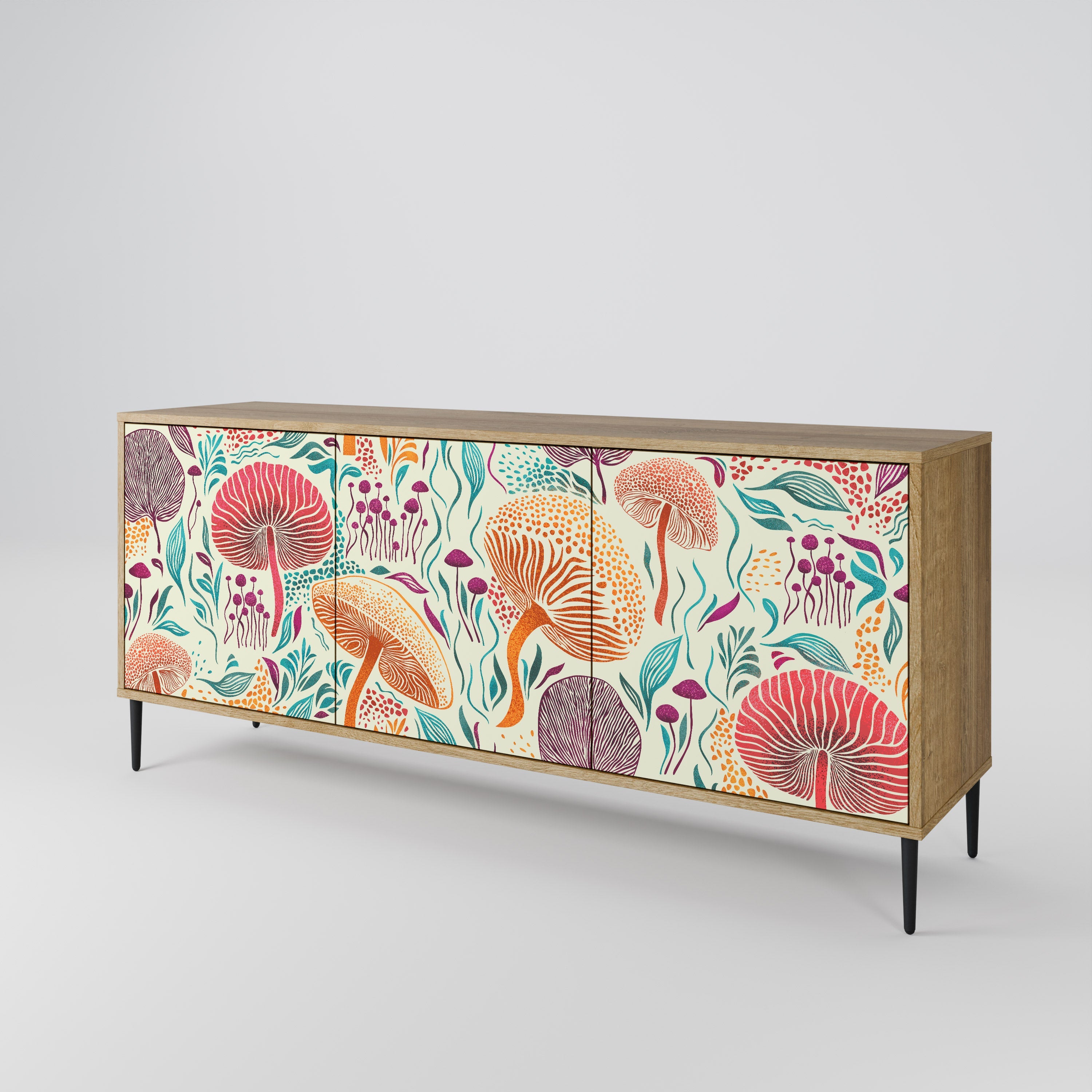 FUNGUS FANTASY 3-türiges Sideboard in Eichenoptik