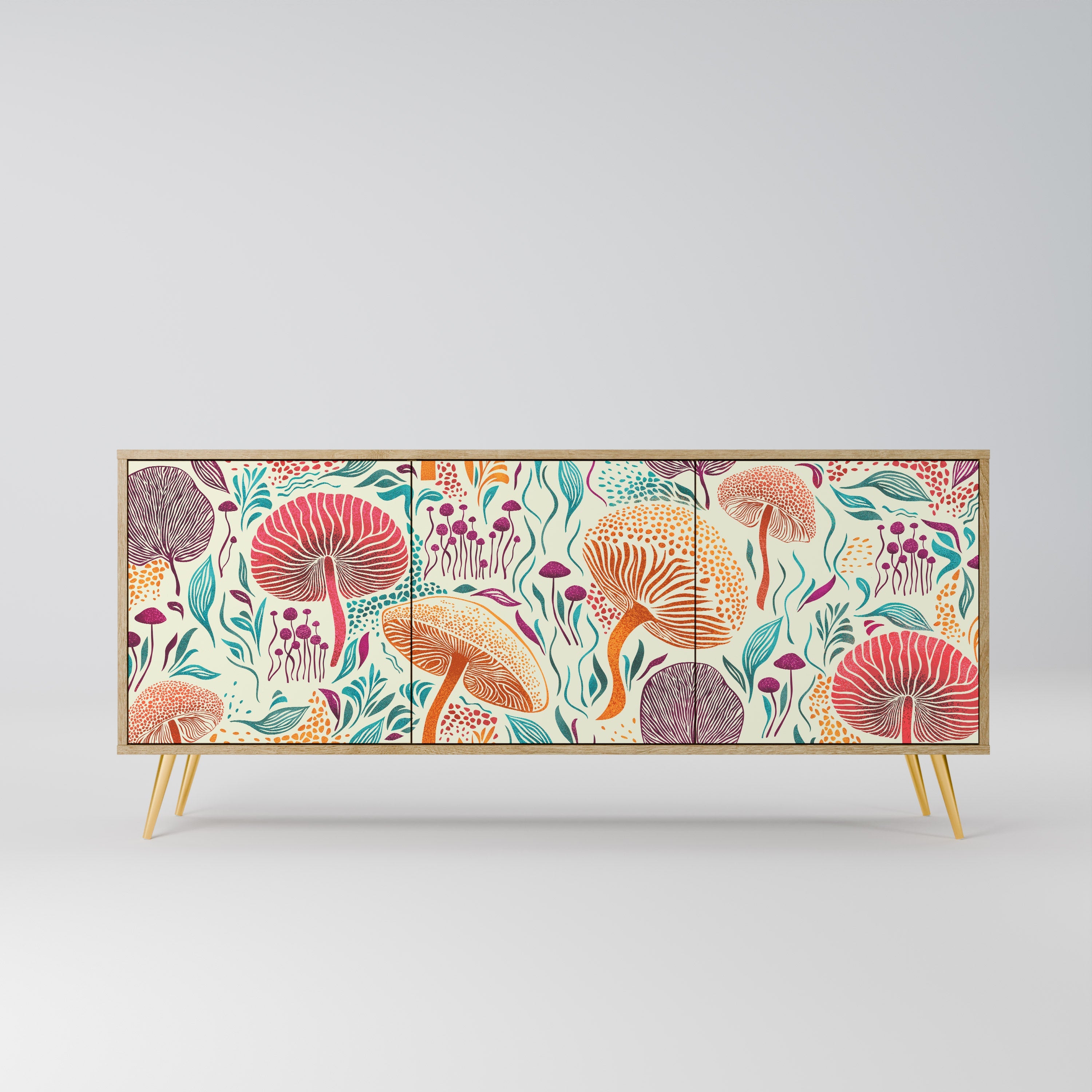 FUNGUS FANTASY 3-türiges Sideboard in Eichenoptik