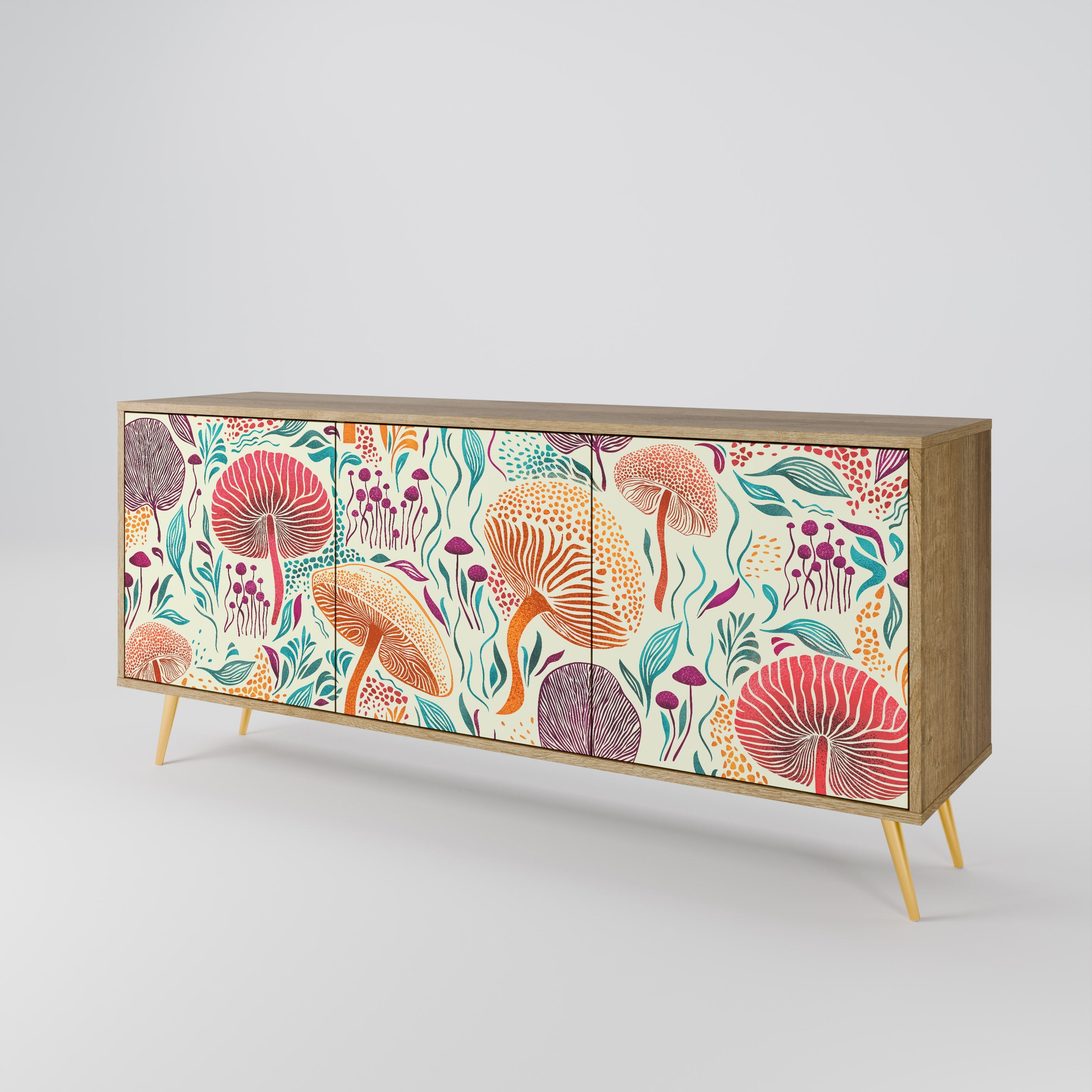 FUNGUS FANTASY 3-türiges Sideboard in Eichenoptik