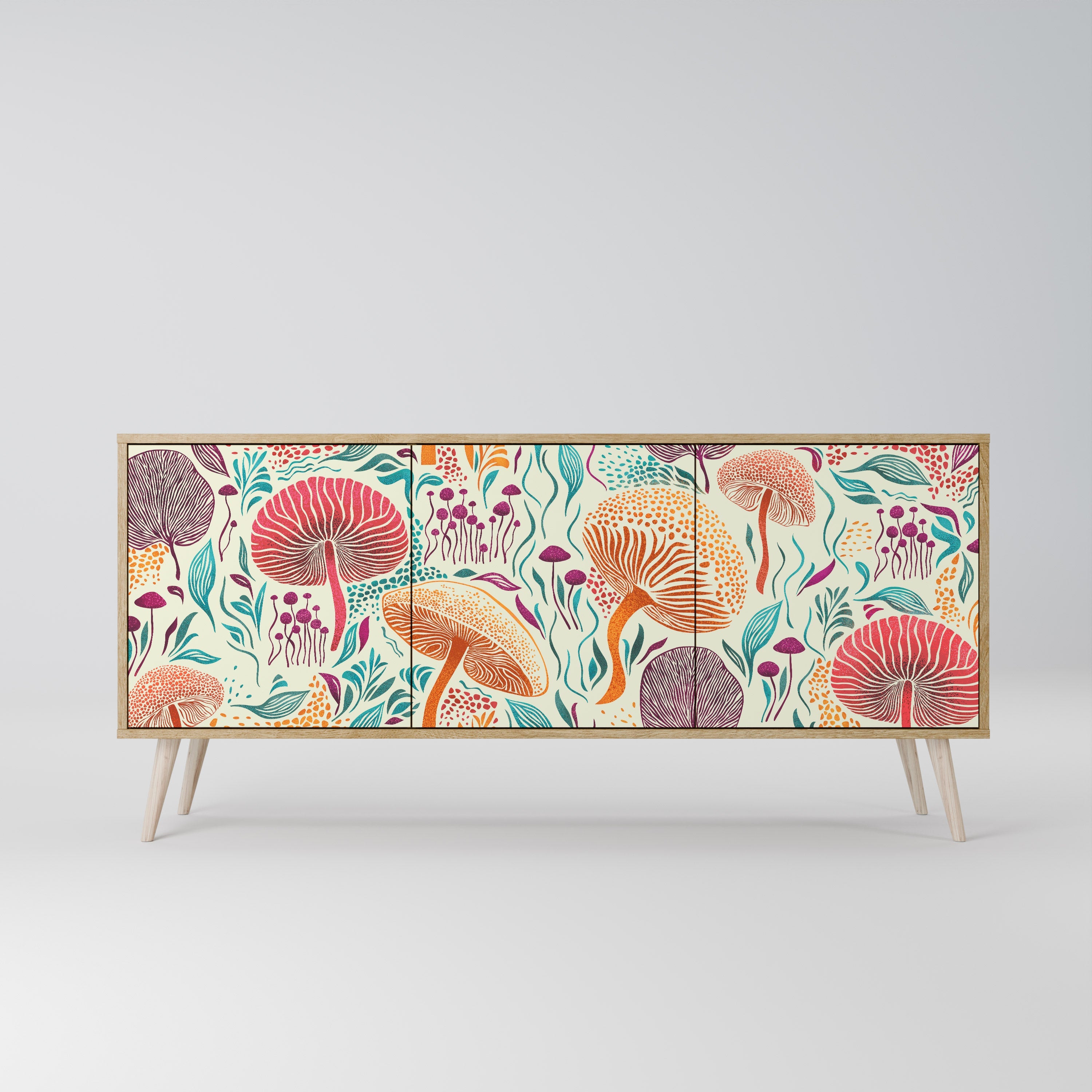FUNGUS FANTASY 3-türiges Sideboard in Eichenoptik