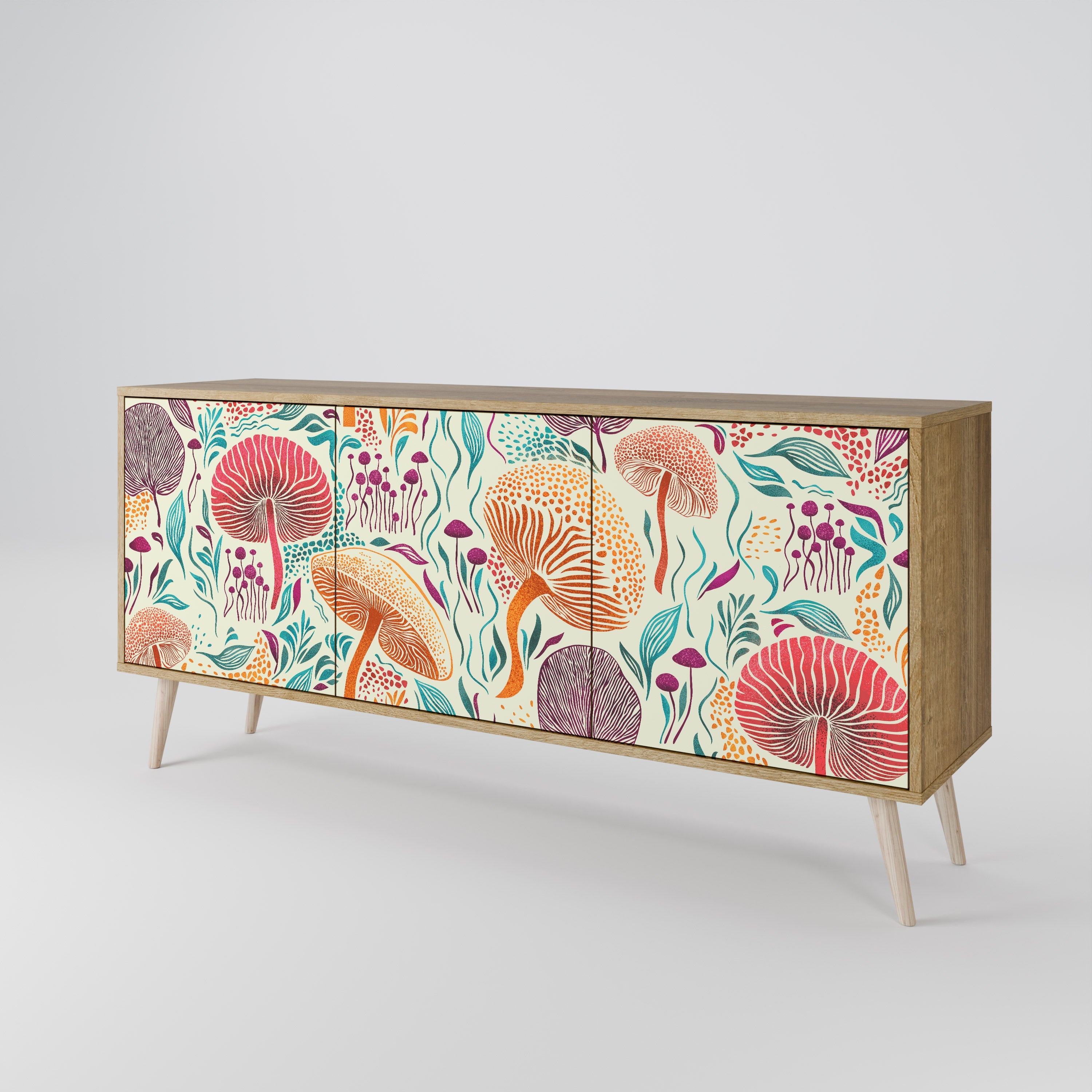 FUNGUS FANTASY 3-türiges Sideboard in Eichenoptik