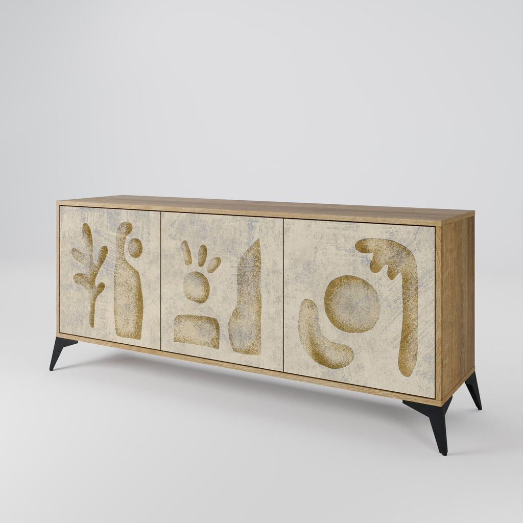 SAND SCULPTURES 3-türiges Sideboard in Eichenoptik