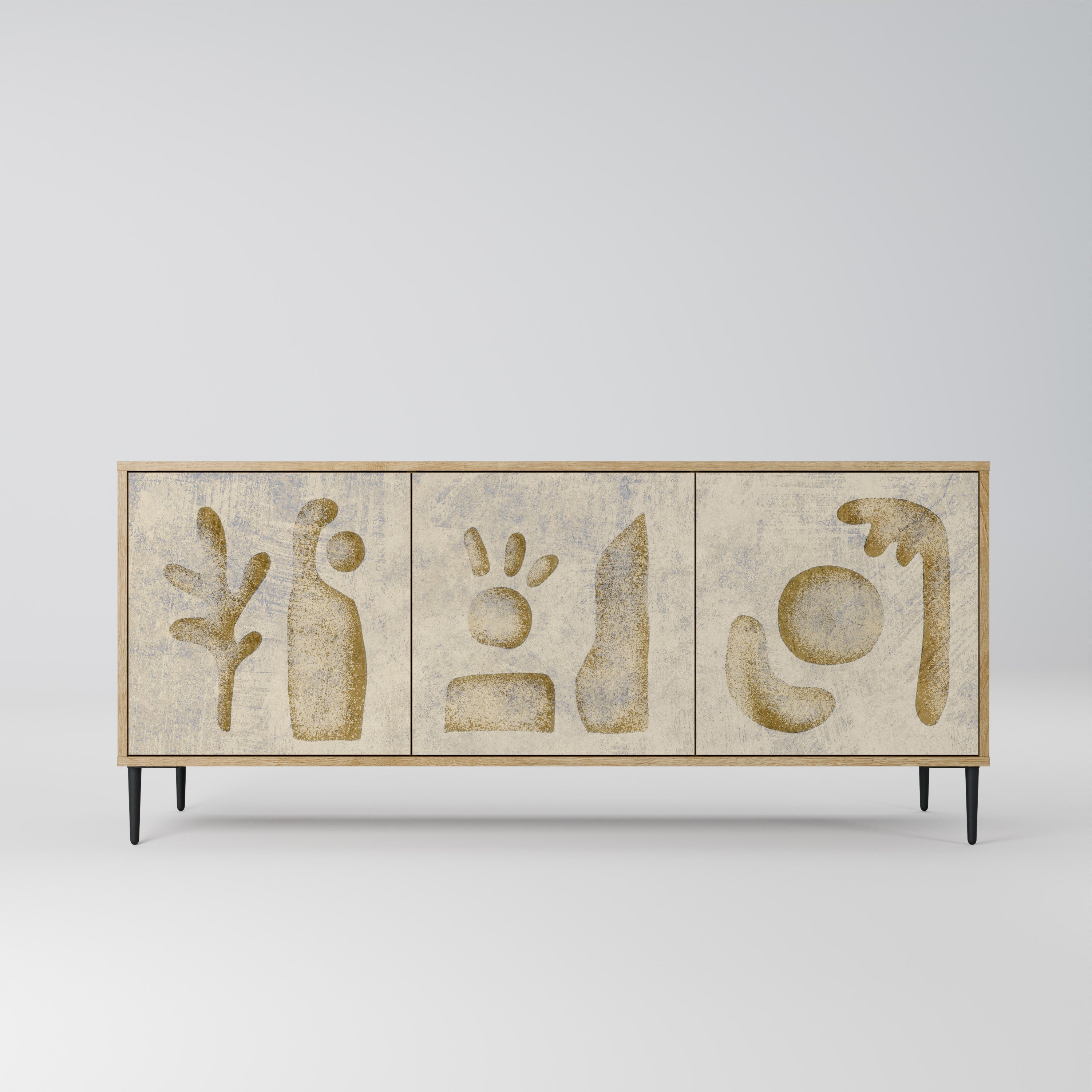 SAND SCULPTURES 3-türiges Sideboard in Eichenoptik
