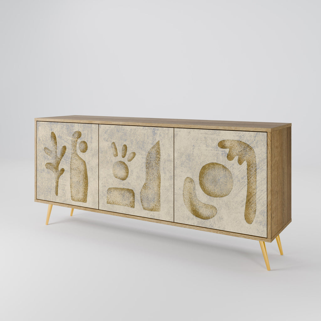 SAND SCULPTURES 3-türiges Sideboard in Eichenoptik