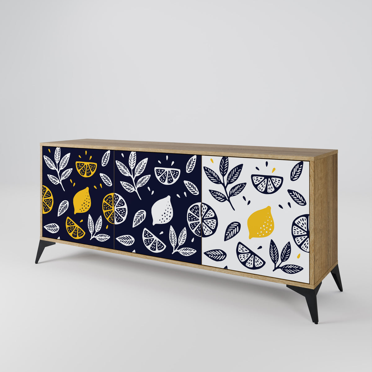 CITRUS BLACK AND WHITE 3-türiges Sideboard