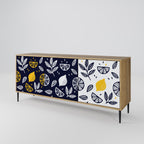 CITRUS BLACK AND WHITE Sideboard mit 3 Türen in Eiche-Optik