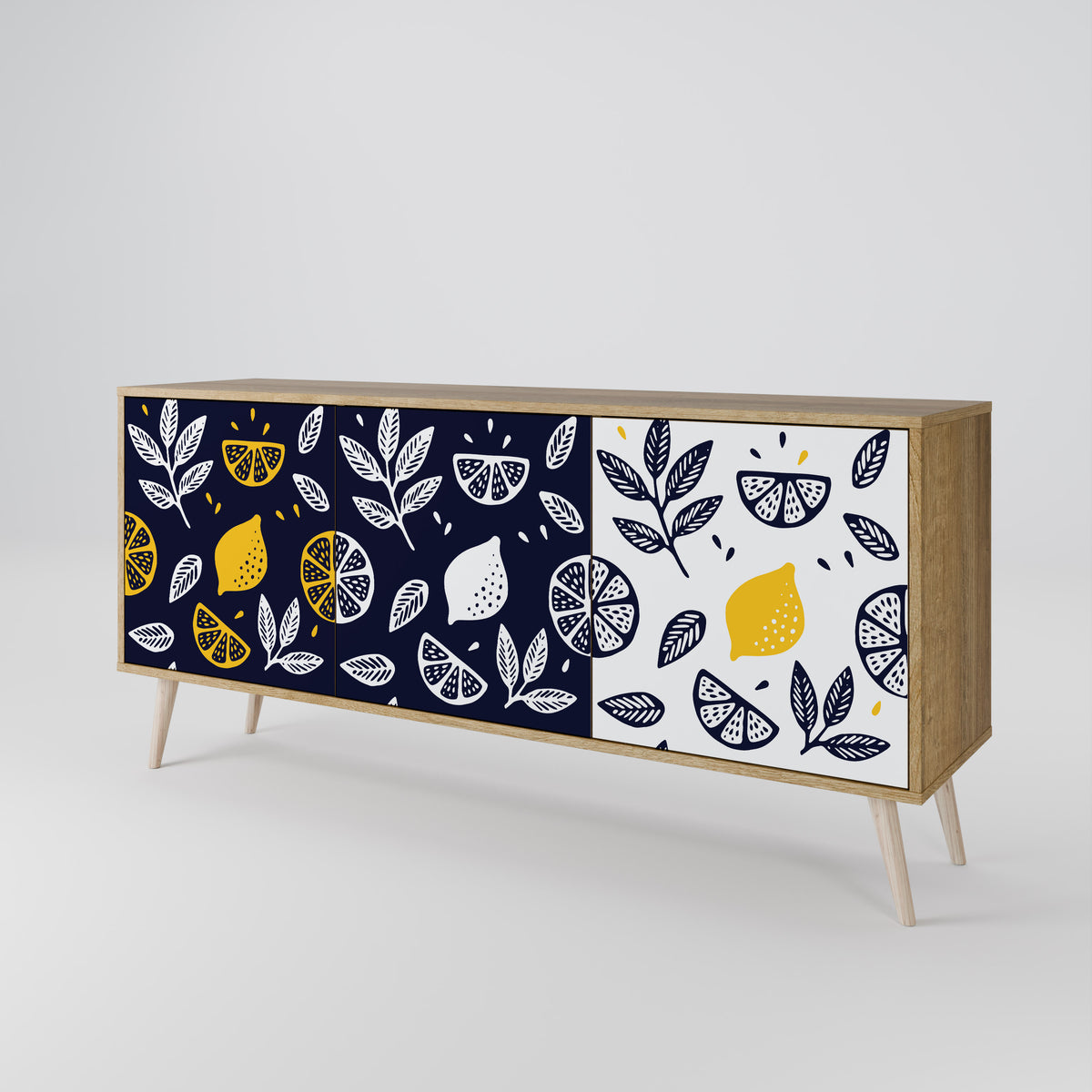 CITRUS BLACK AND WHITE 3-türiges Sideboard