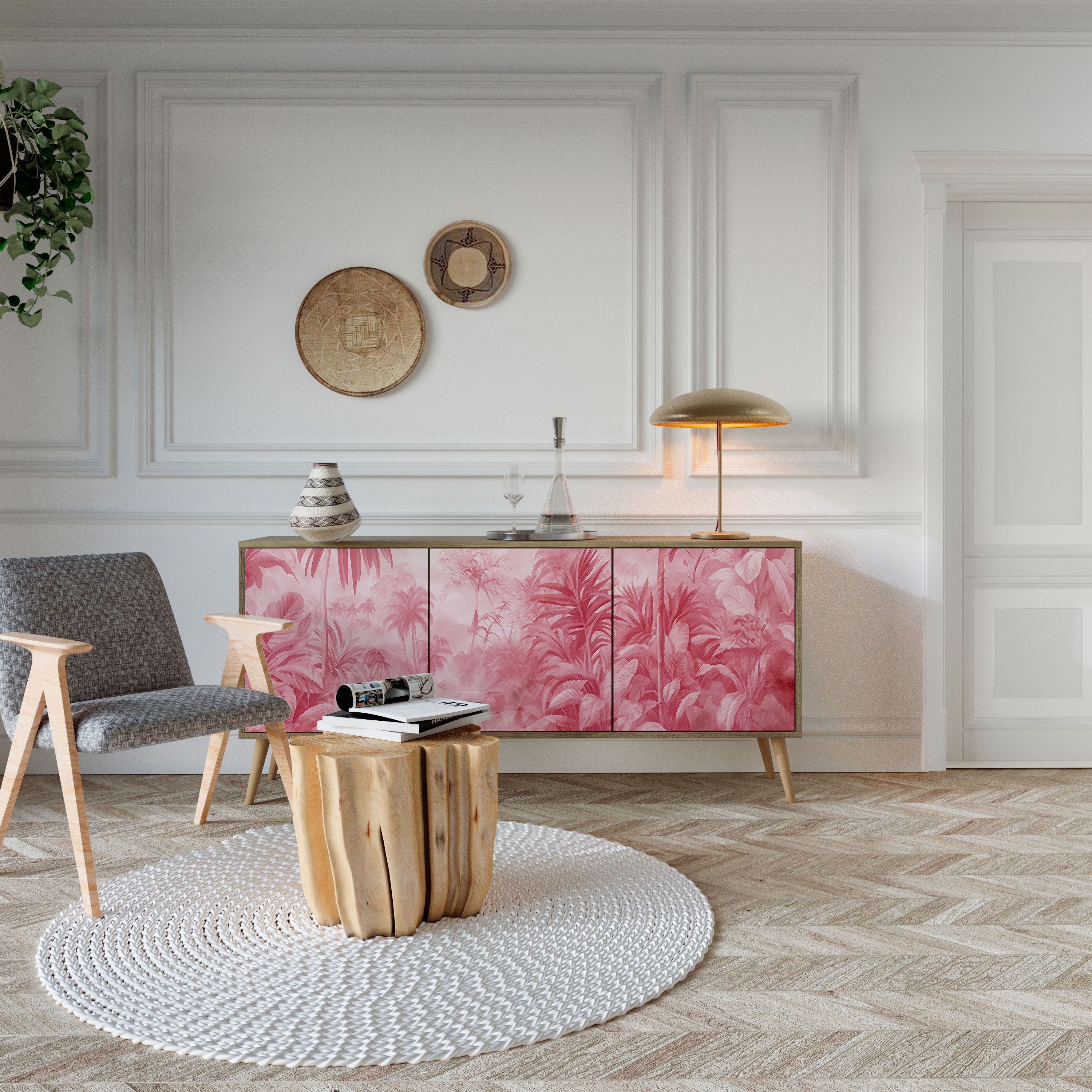 SWEET TROPICS 3-türiges Sideboard in Eichenoptik