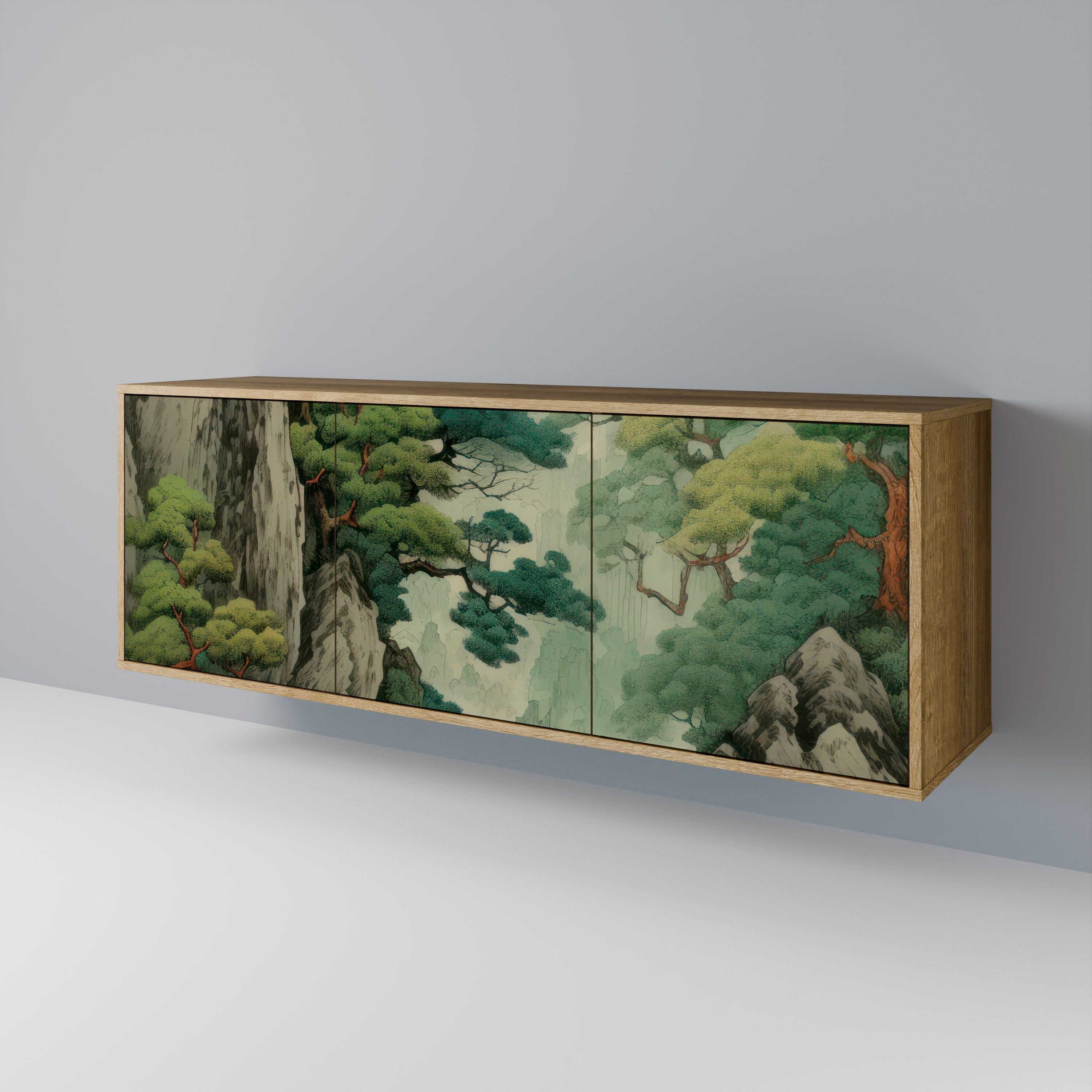 VERDURE ABYSS 3-türiges Sideboard in Eichenoptik