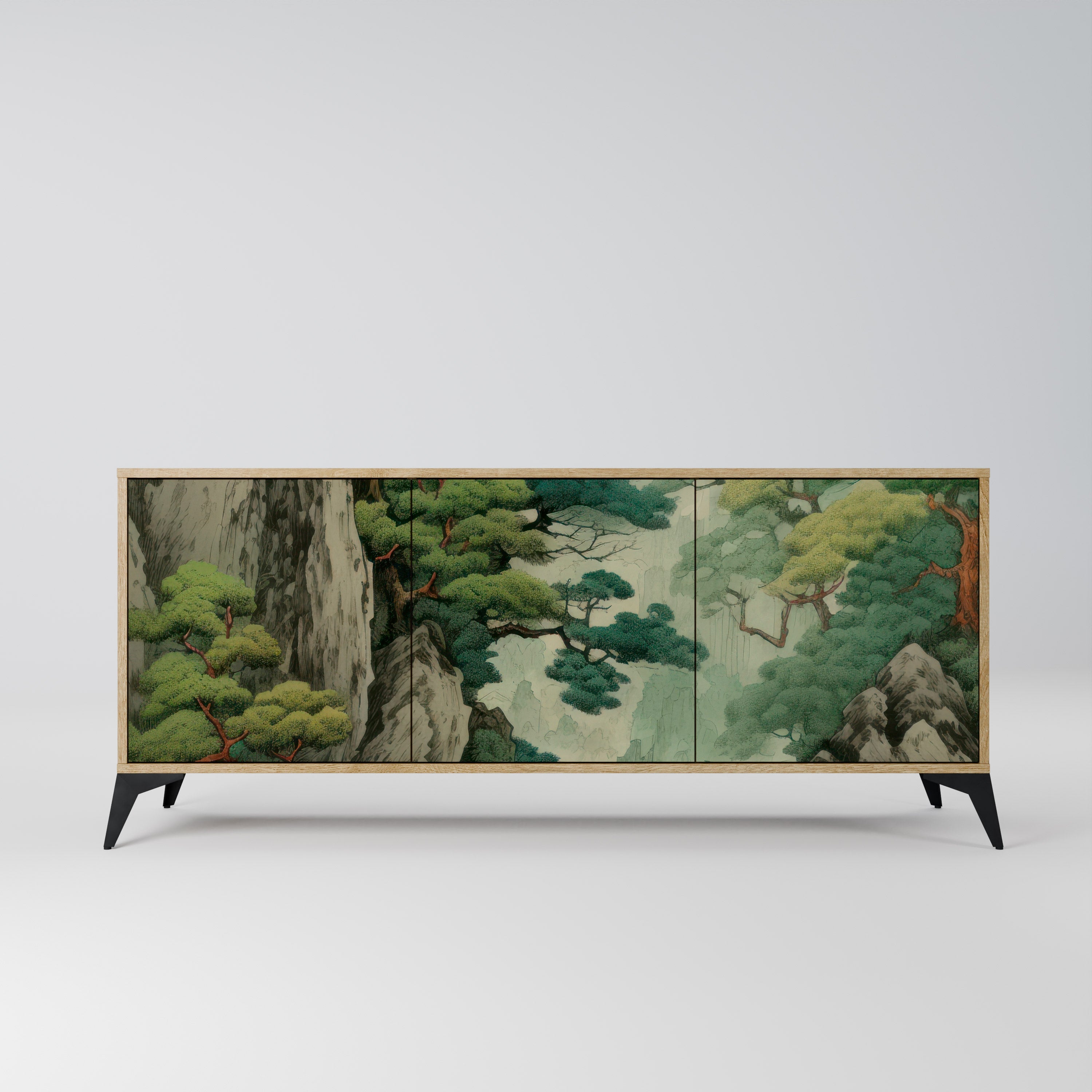 VERDURE ABYSS 3-türiges Sideboard in Eichenoptik