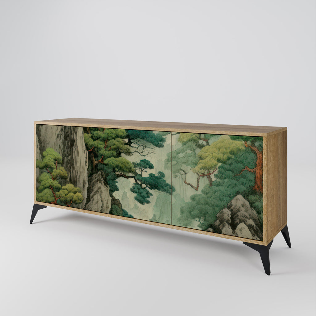 VERDURE ABYSS 3-türiges Sideboard in Eichenoptik