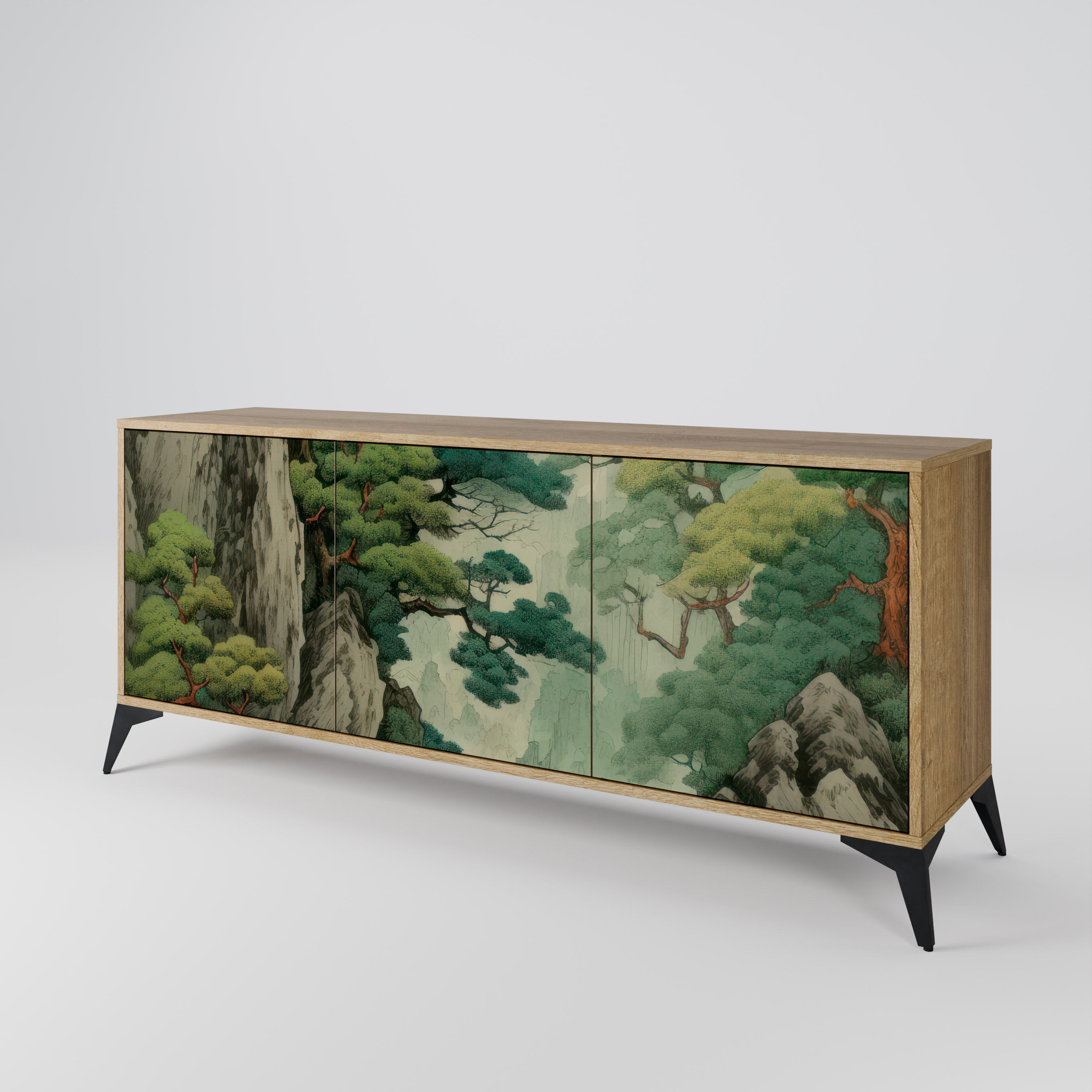 VERDURE ABYSS 3-türiges Sideboard in Eichenoptik