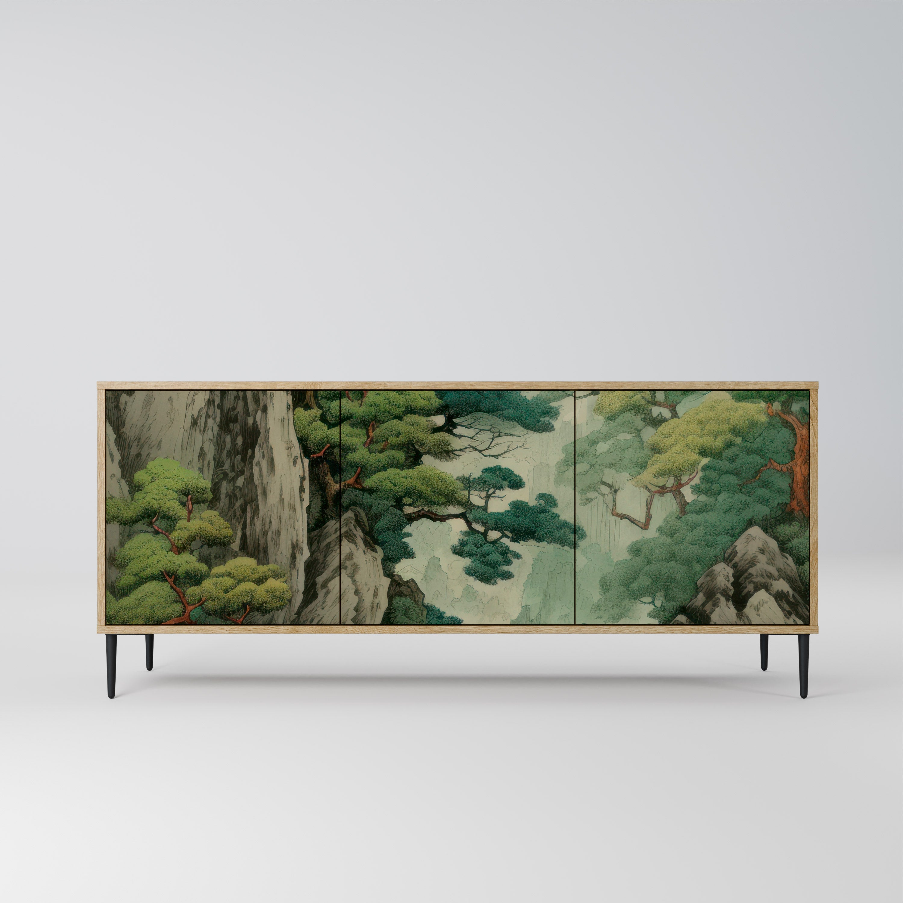 VERDURE ABYSS 3-türiges Sideboard in Eichenoptik