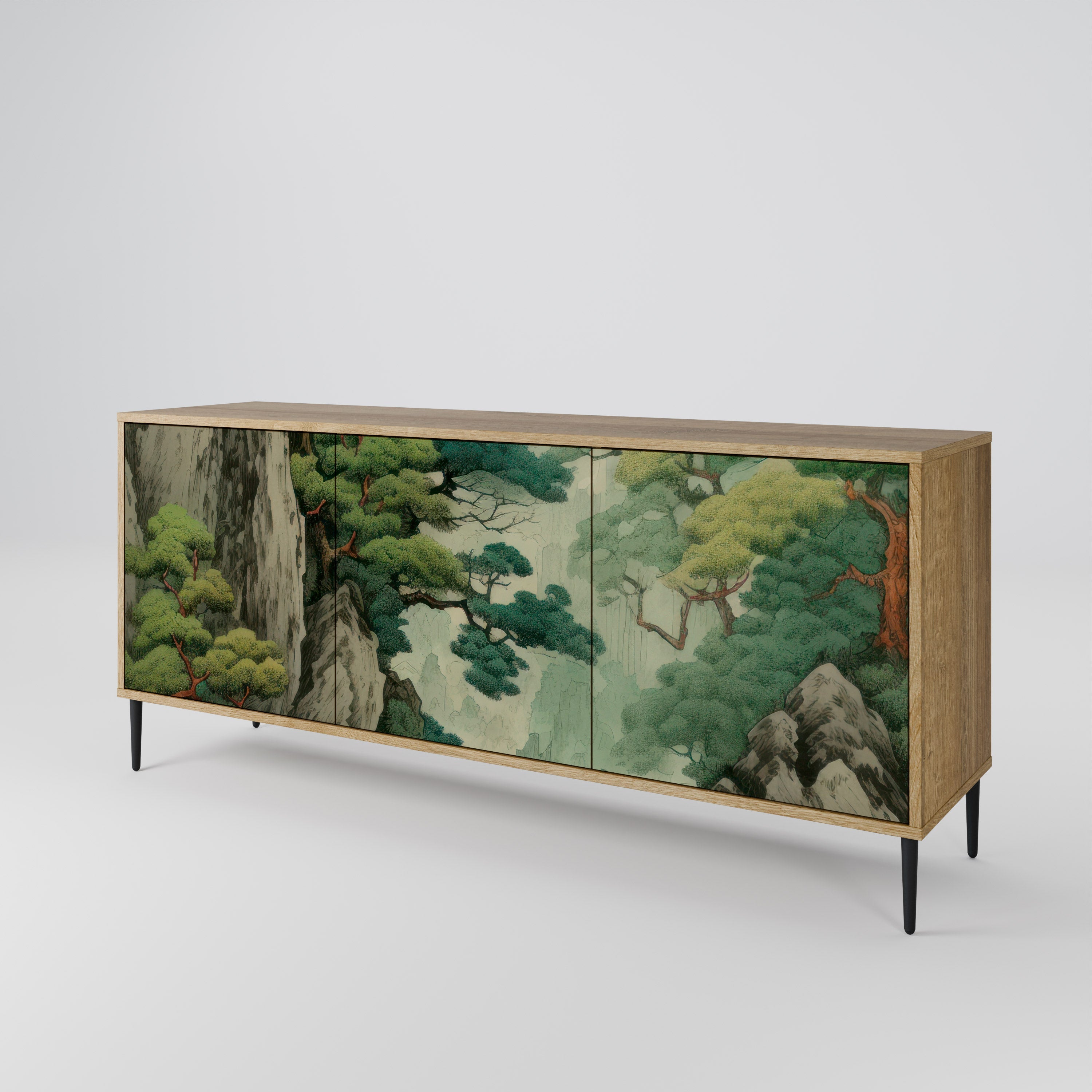 VERDURE ABYSS 3-türiges Sideboard in Eichenoptik