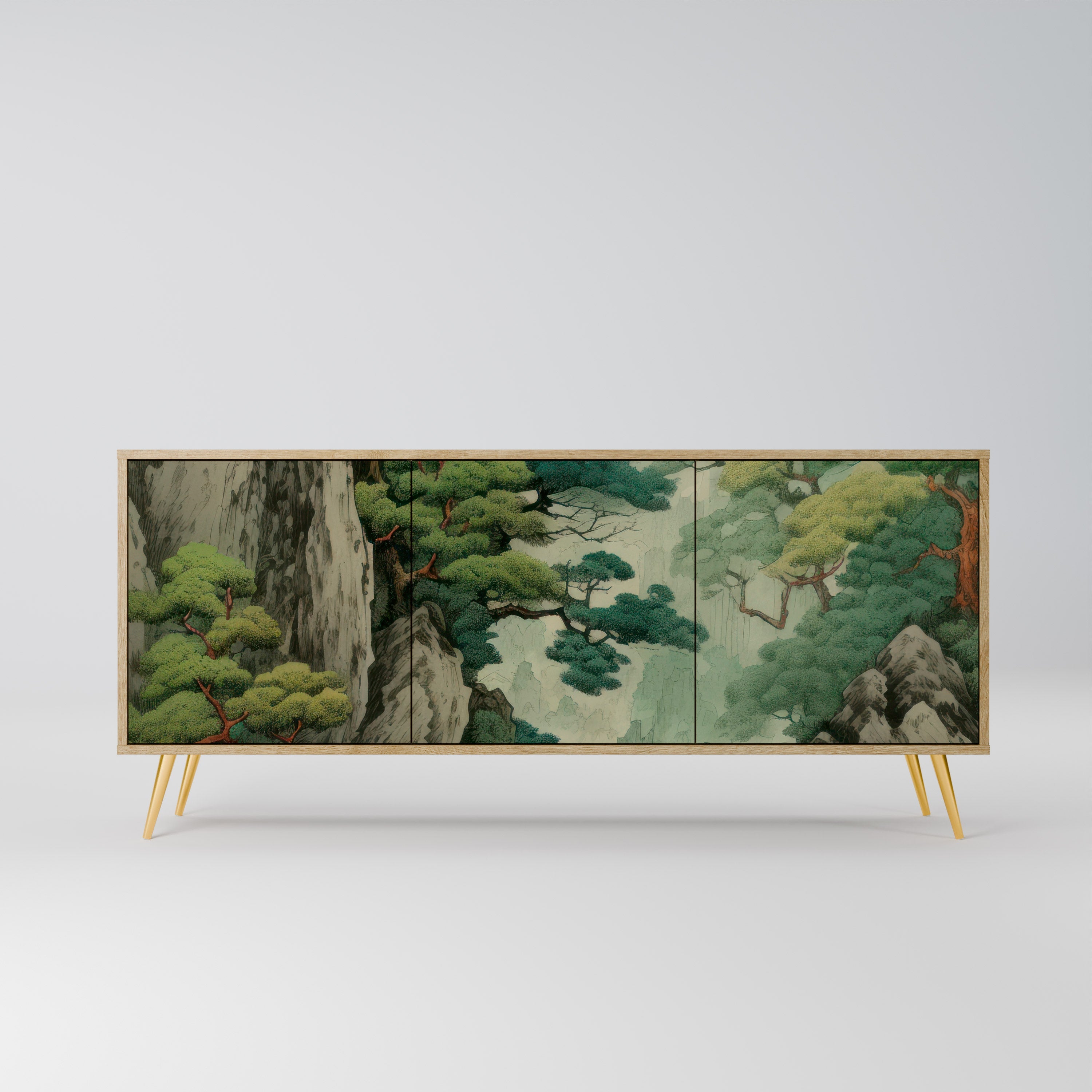 VERDURE ABYSS 3-türiges Sideboard in Eichenoptik