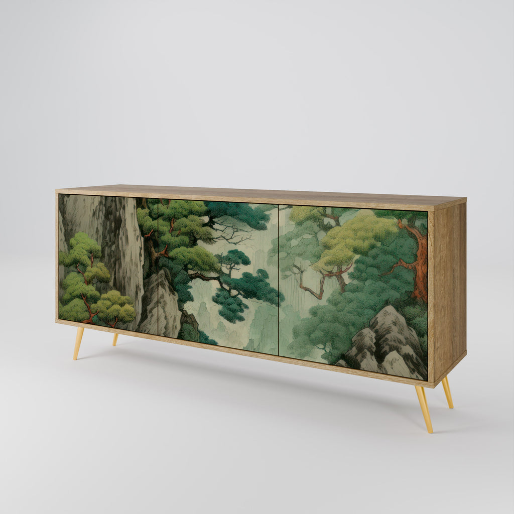 VERDURE ABYSS 3-türiges Sideboard in Eichenoptik