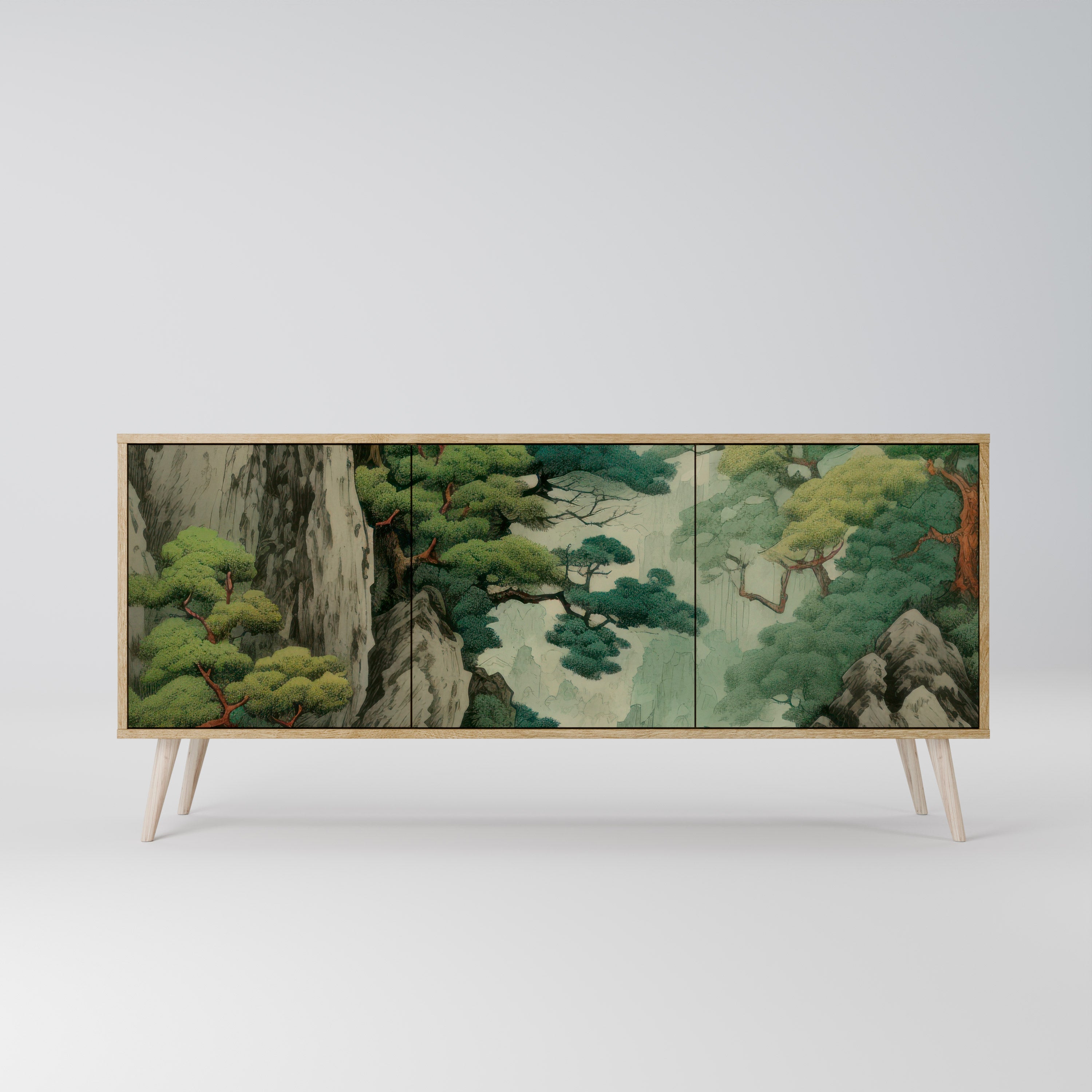 VERDURE ABYSS 3-türiges Sideboard in Eichenoptik