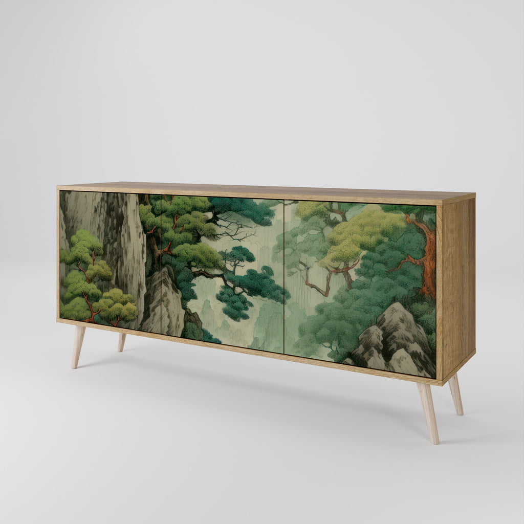 VERDURE ABYSS 3-türiges Sideboard in Eichenoptik