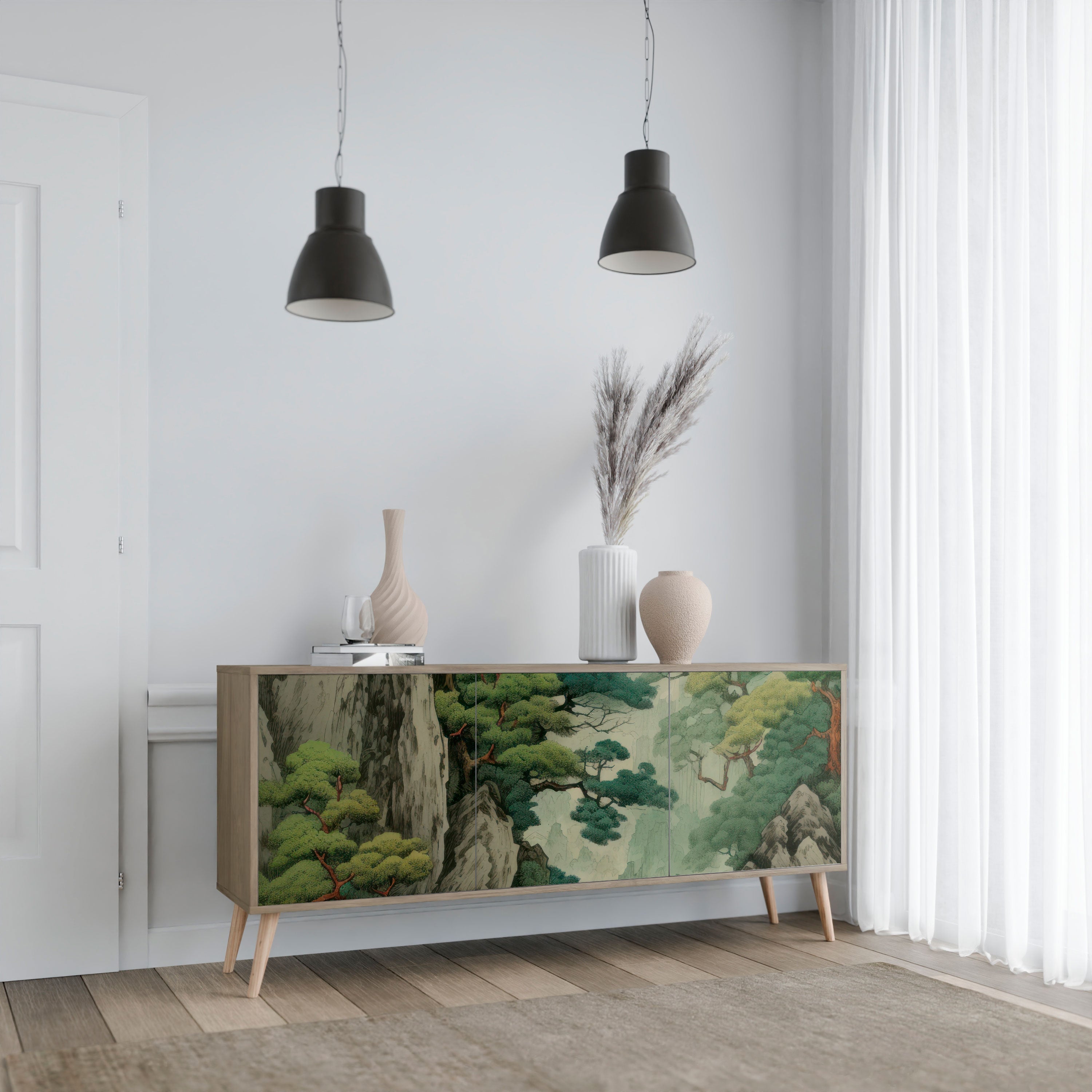 VERDURE ABYSS 3-türiges Sideboard in Eichenoptik