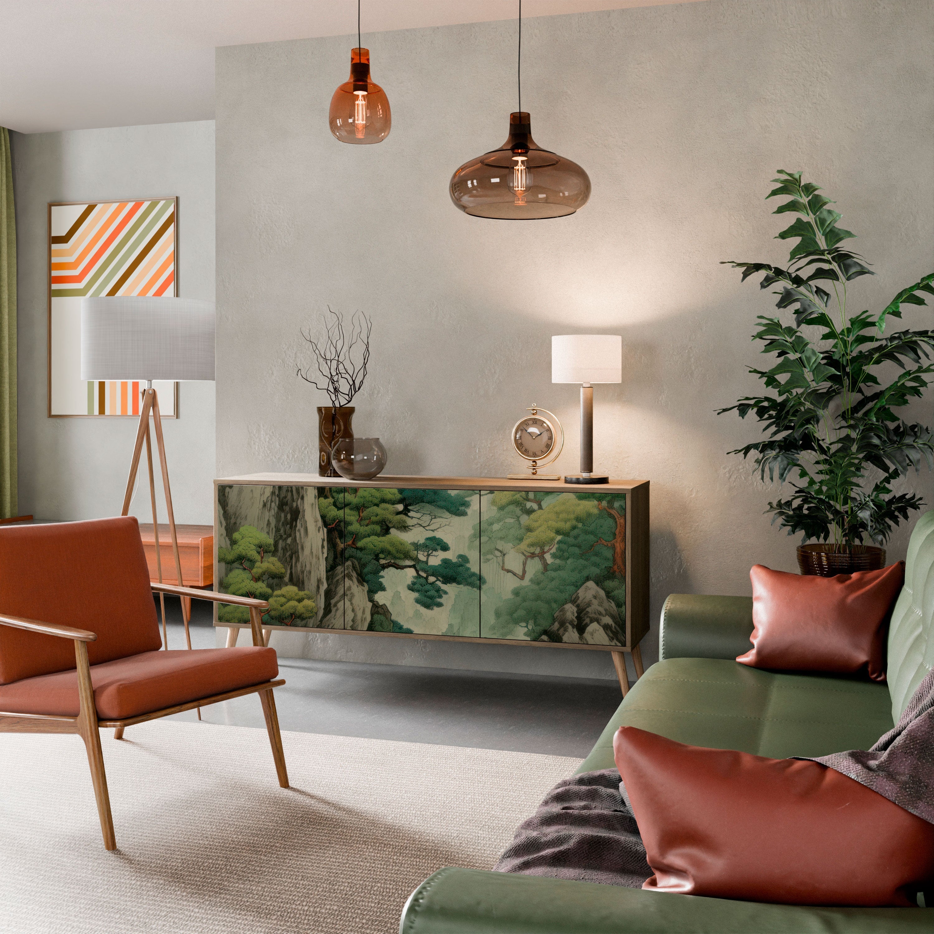 VERDURE ABYSS 3-türiges Sideboard in Eichenoptik