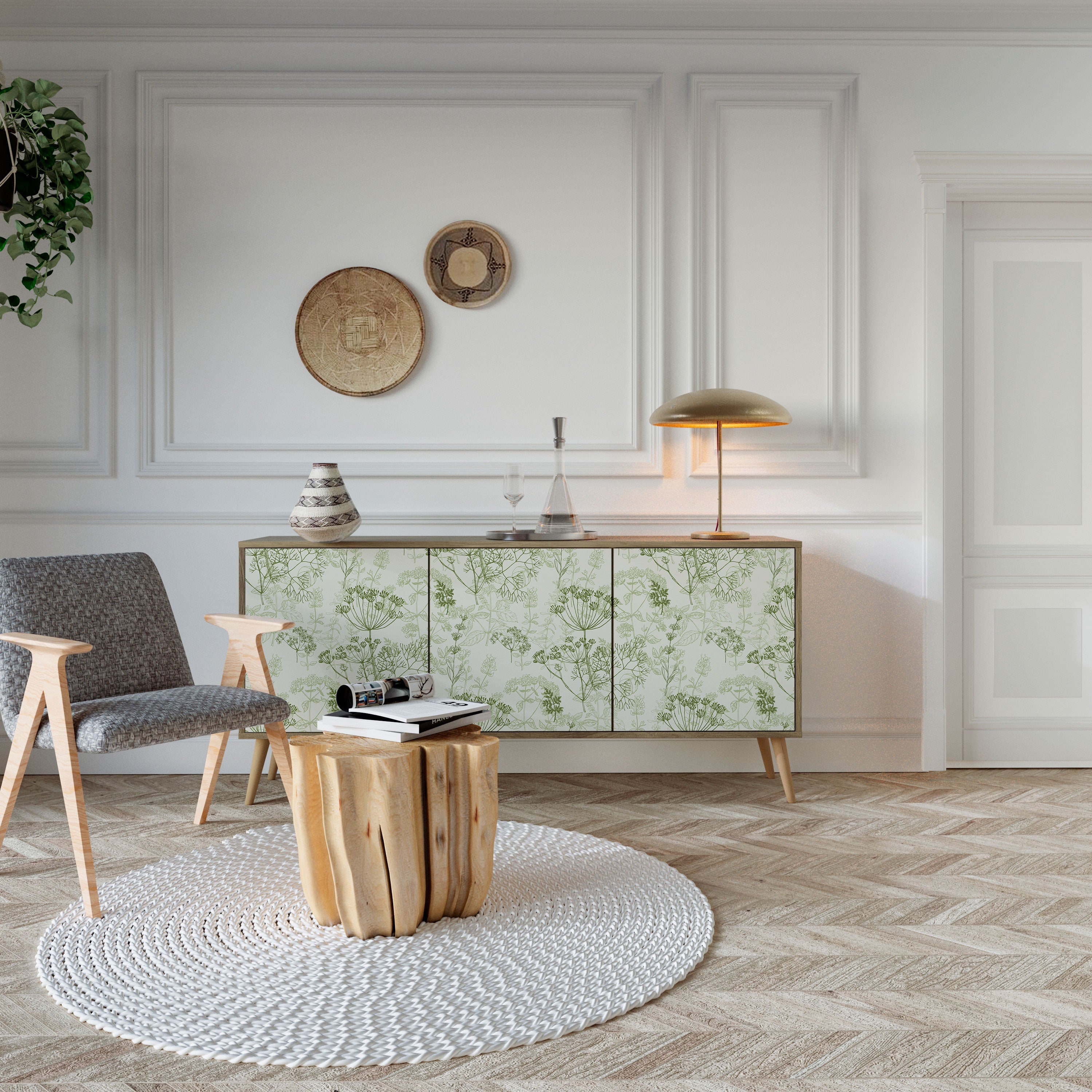 FENNEL BALDACHIN 3-türiges Sideboard in Eichenoptik