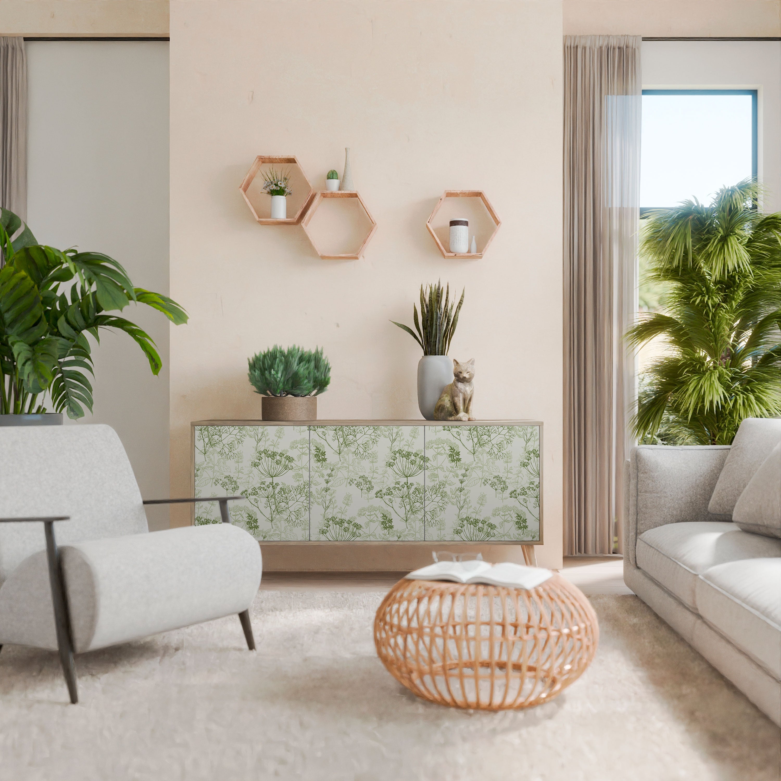 FENNEL BALDACHIN 3-türiges Sideboard in Eichenoptik